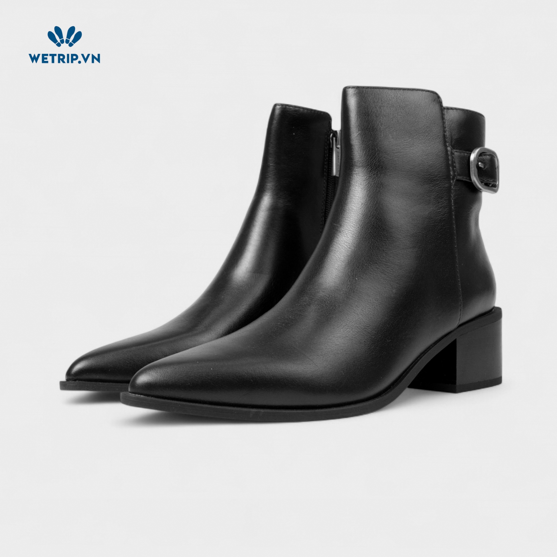 Boots Lửng Cao Gót PARFOIS (đen) Mã BL-CG-PF-001-B