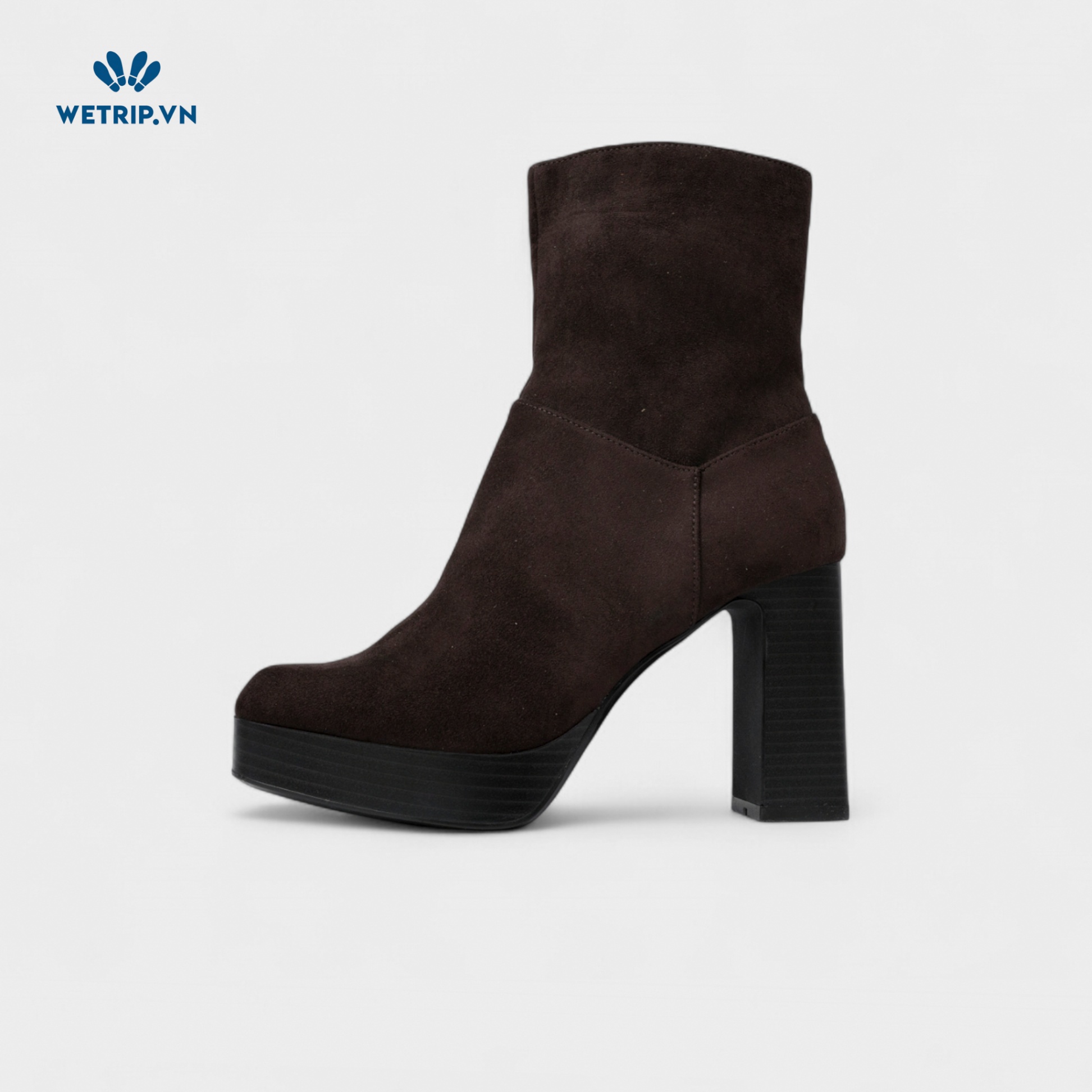 Boots Lửng Cao Gót Pull&Bear (nâu đậm) Mã BL-CG-PB-004-B
