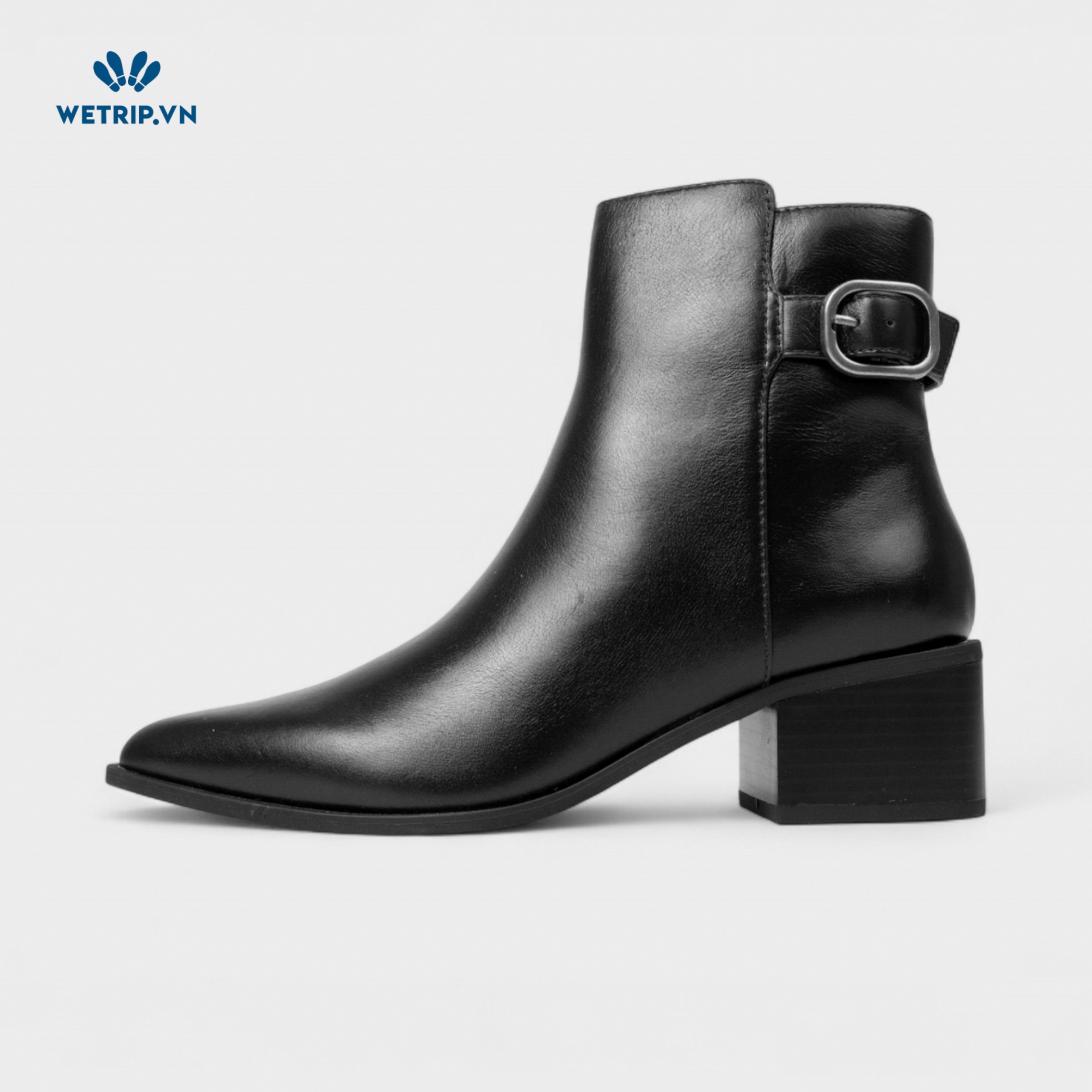 Boots Lửng Cao Gót PARFOIS (đen) Mã BL-CG-PF-001-B