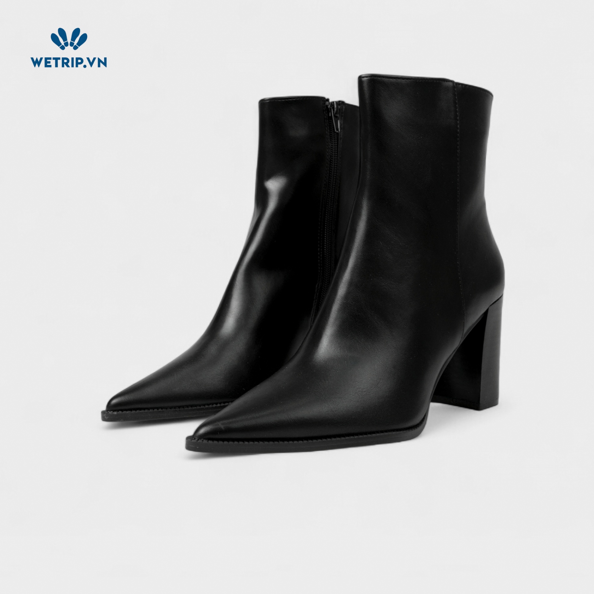 Boots Lửng Cao Gót MANGO (đen) Mã BL-CG-MNG-004-A