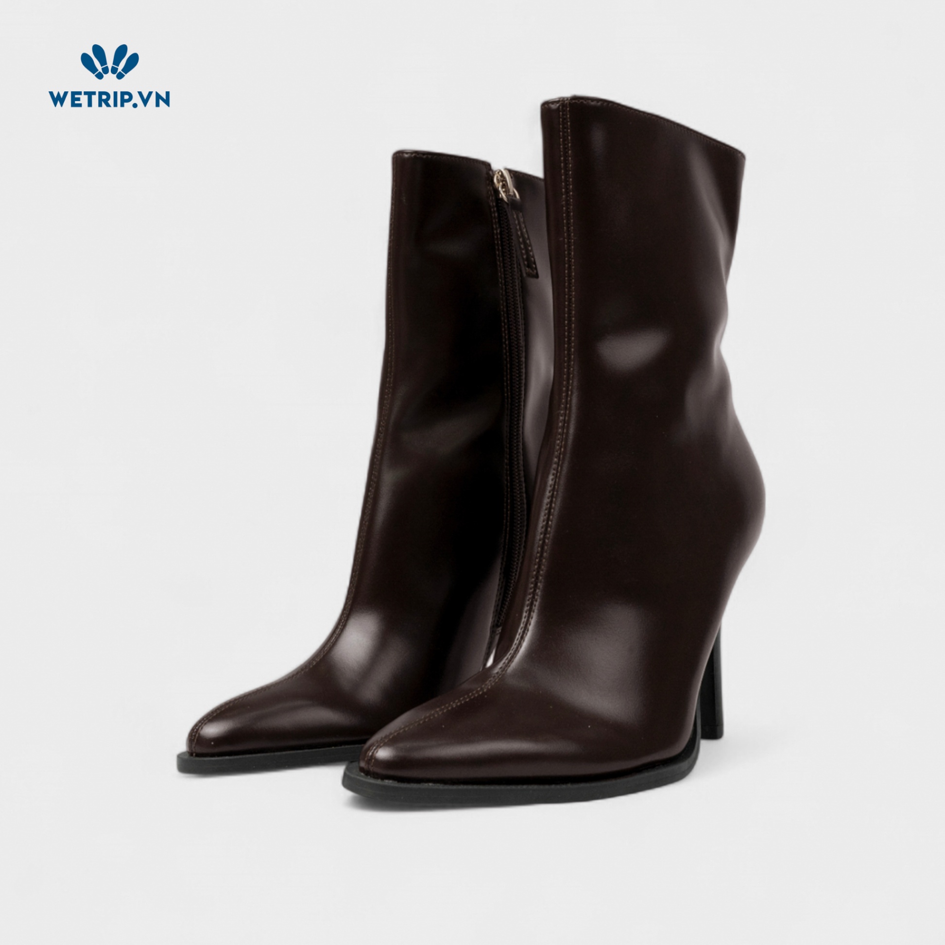 Boots Lửng Cao Gót ZARA (nâu) Mã BL-CG-ZR-010-A