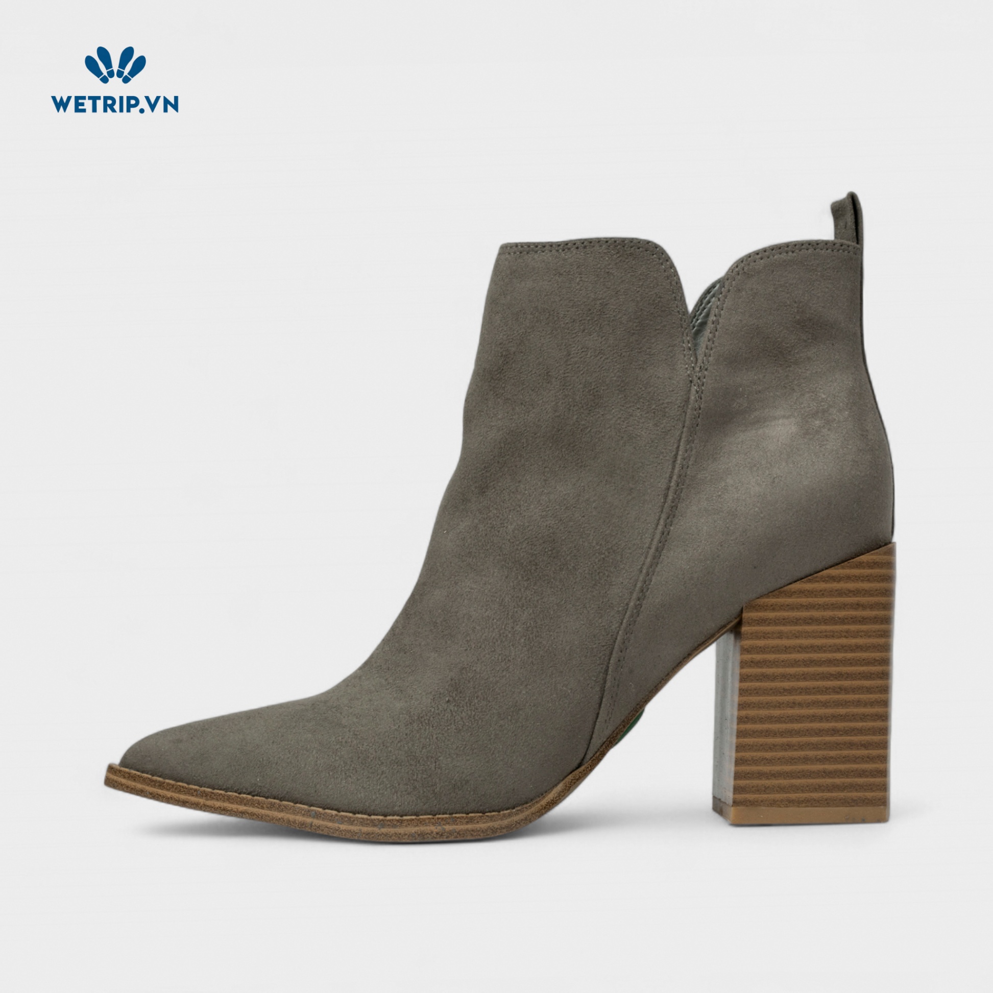 Boots Mắt Cá Cao Gót We_NineWest (ghi xám) Mã BMC-CG-NW-004-A