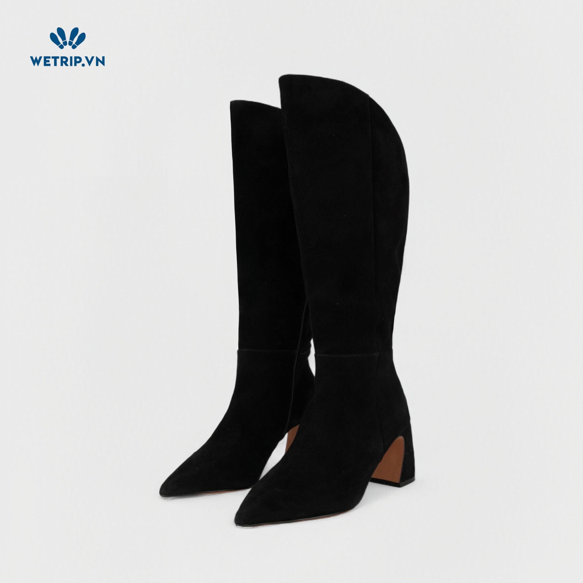 Boots Đầu Gối Cao Gót Vince Camuto (Đen Da Lộn) Mã BDG-CG-VC-001-A