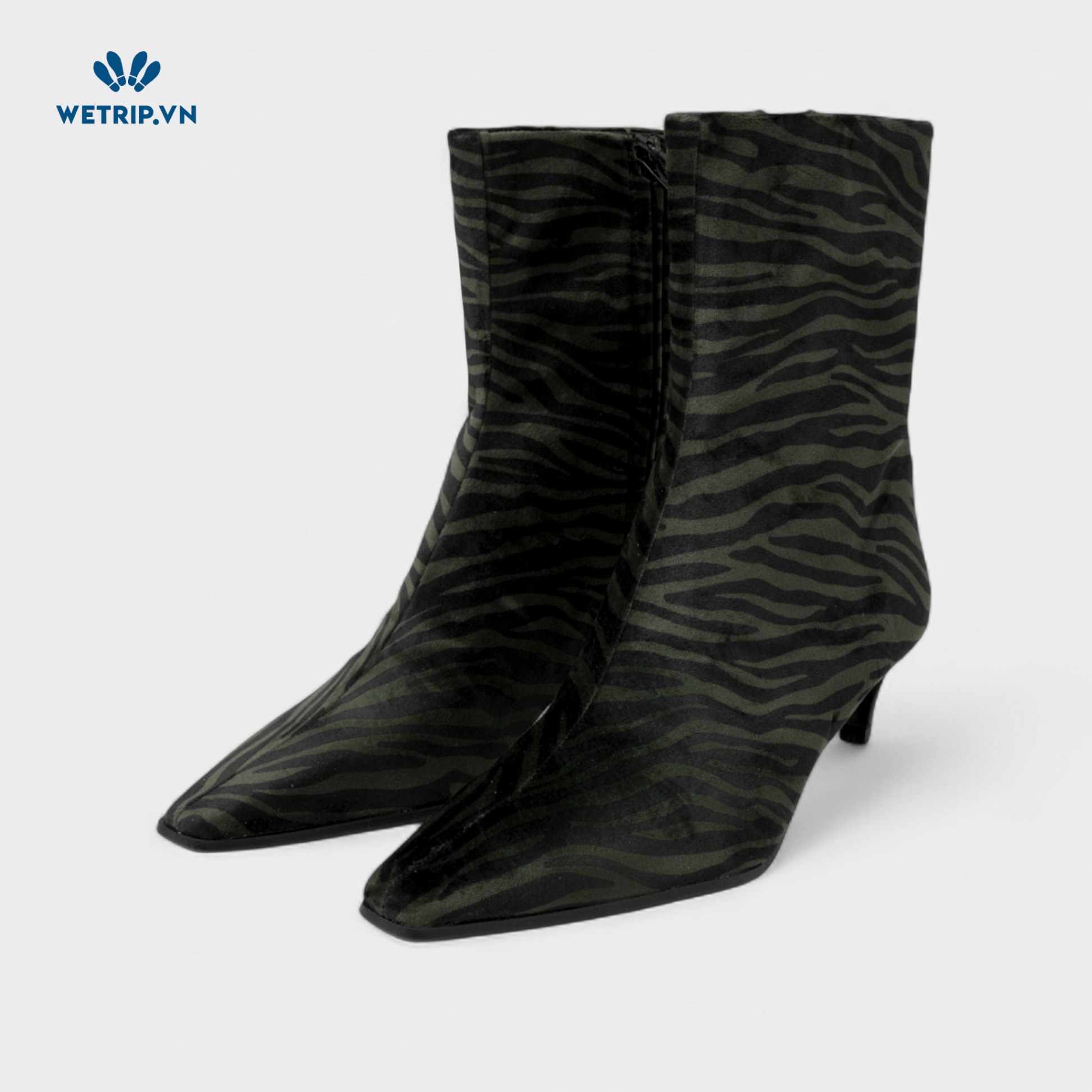 Boots Lửng Cao Gót ZARA (vằn) Mã BL-CG-ZR-006-A