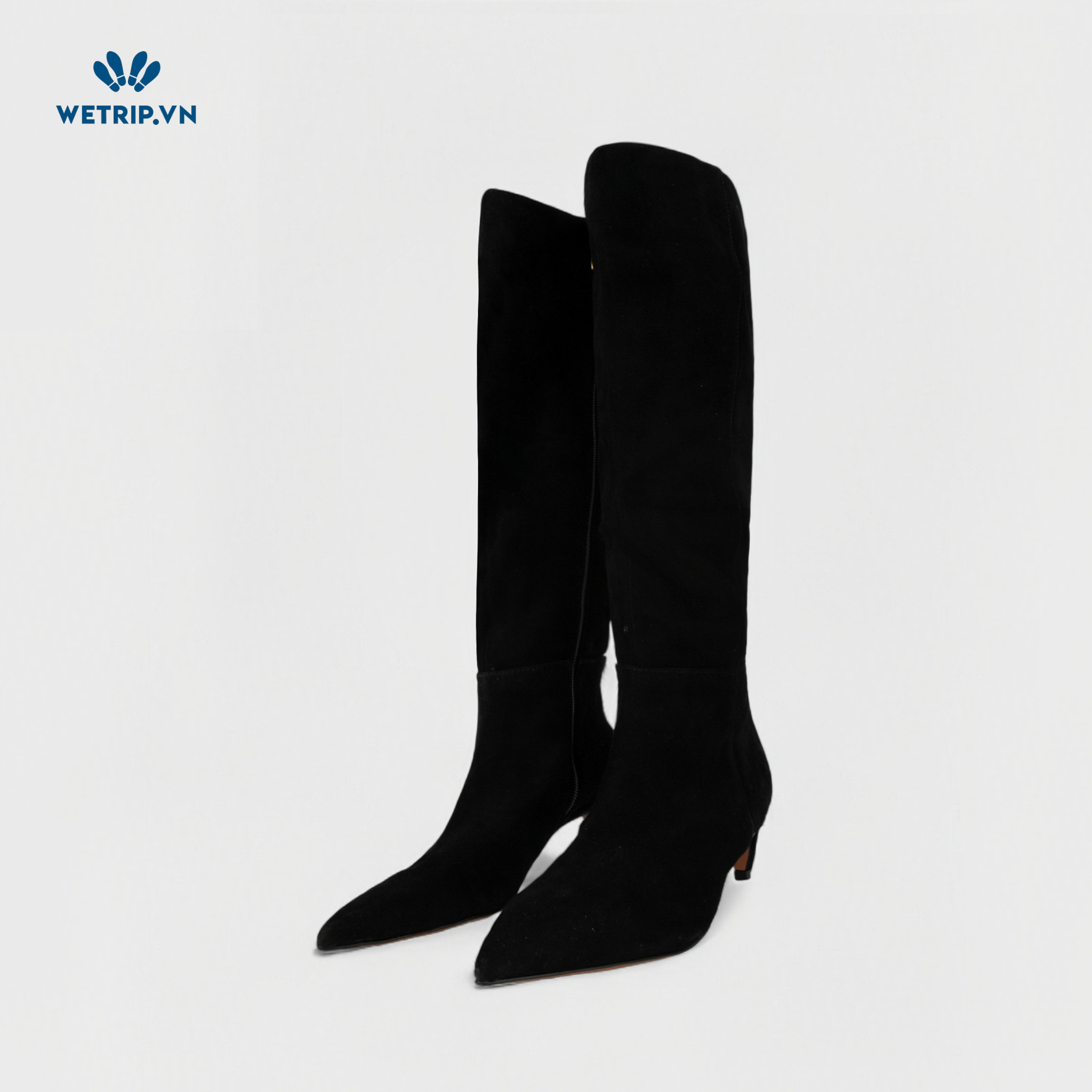 Boots Đầu Gối Cao Gót Vince Camuto (Đen Da Lộn) Mã BDG-CG-VC-004-A