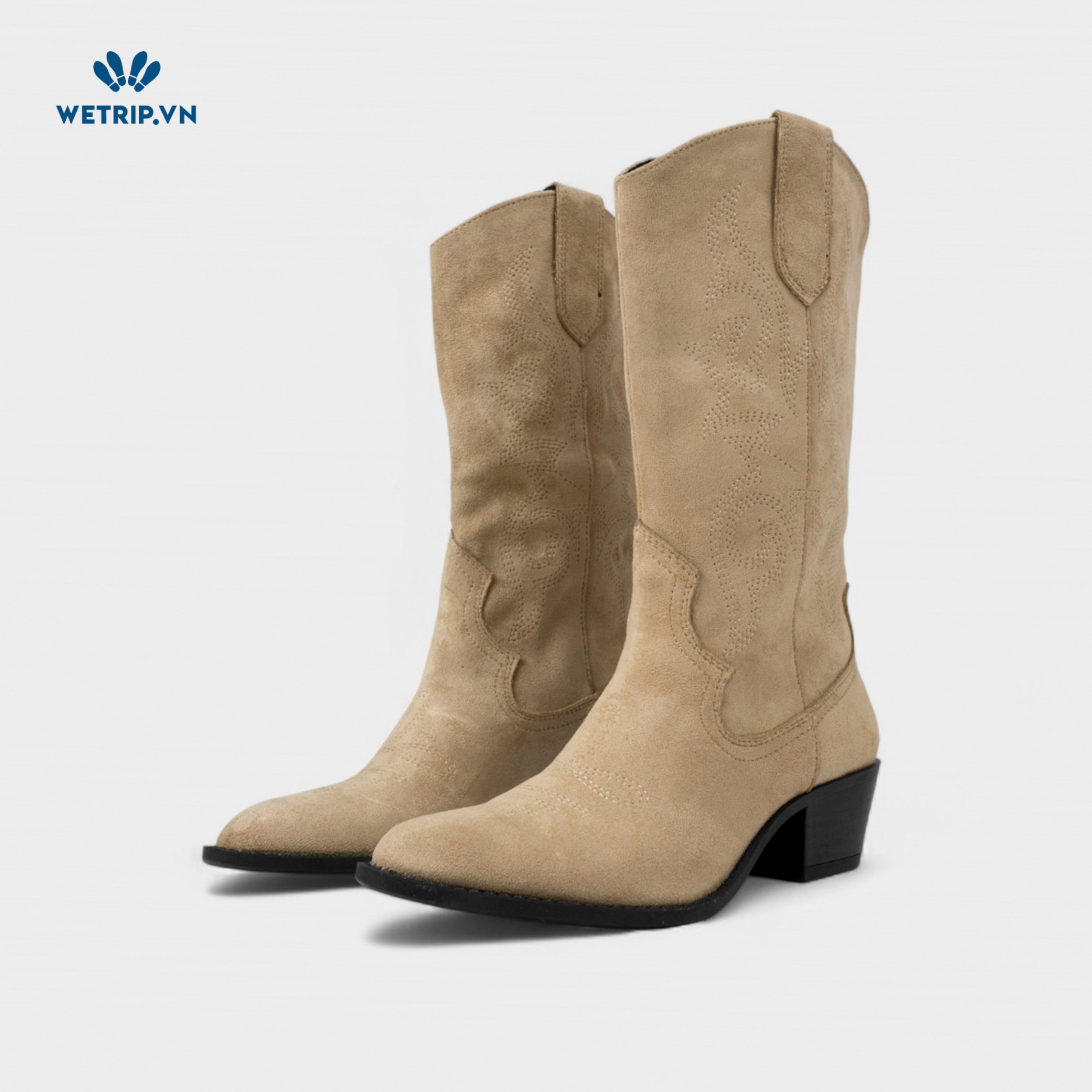 Boots Lửng Cao Gót Pull&Bear (nâu vàng) Mã BL-CG-PB-002-A