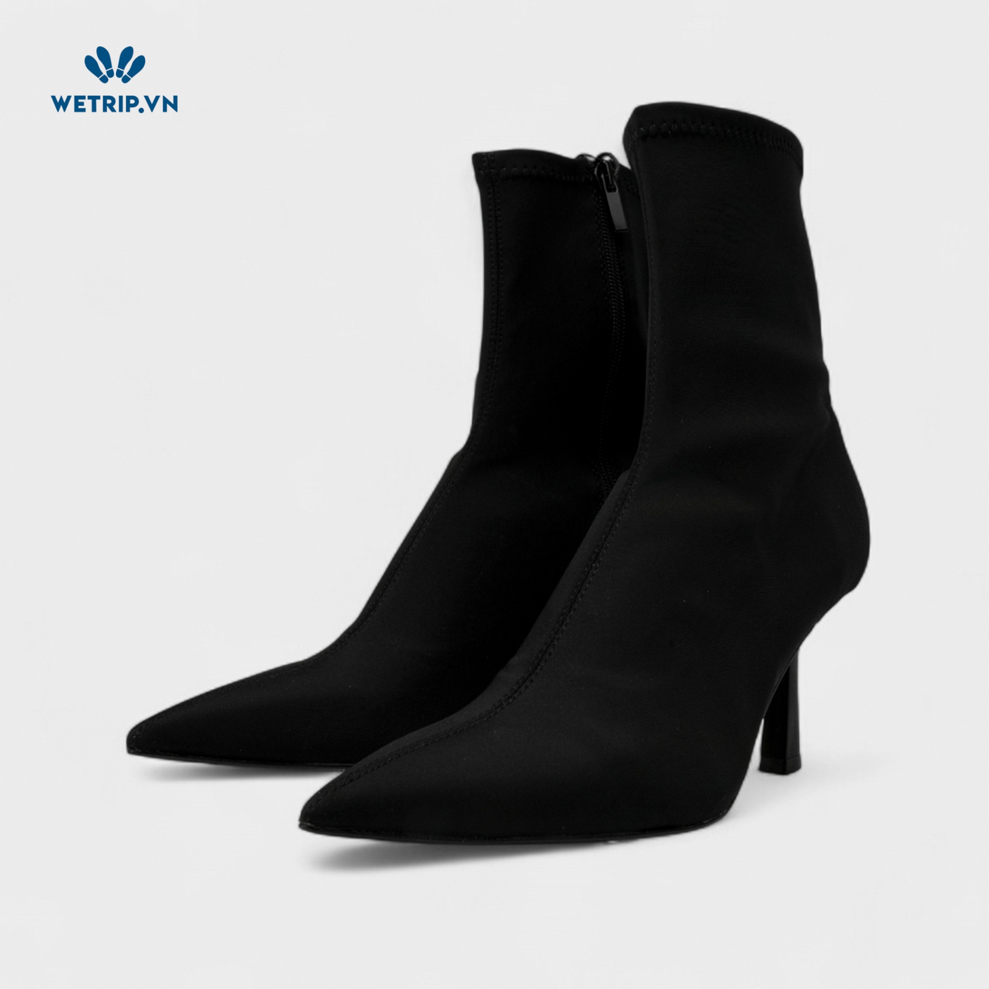 Boots Lửng Cao Gót Pull&Bear (đen) Mã BL-CG-PB-005-B