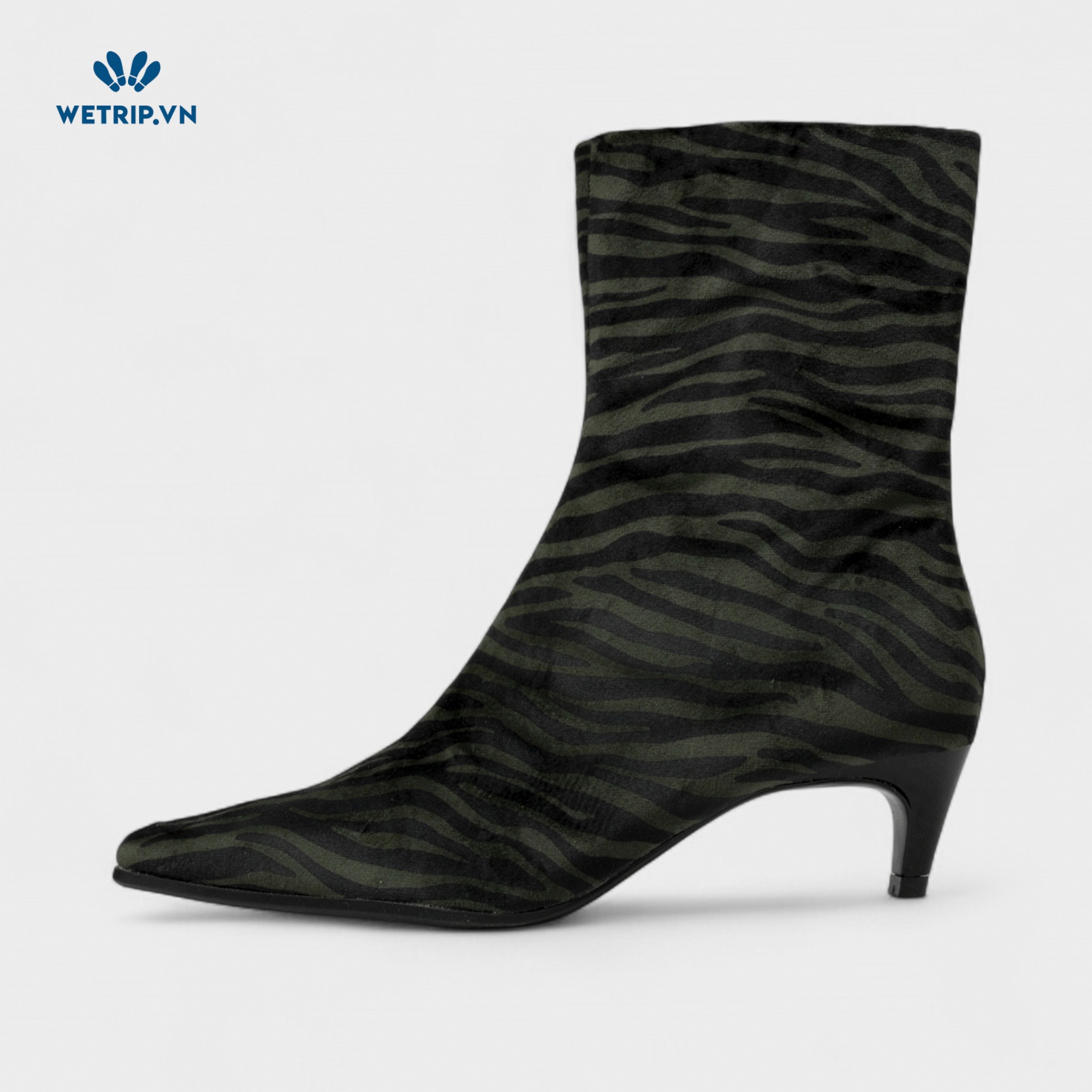 Boots Lửng Cao Gót ZARA (vằn) Mã BL-CG-ZR-006-A