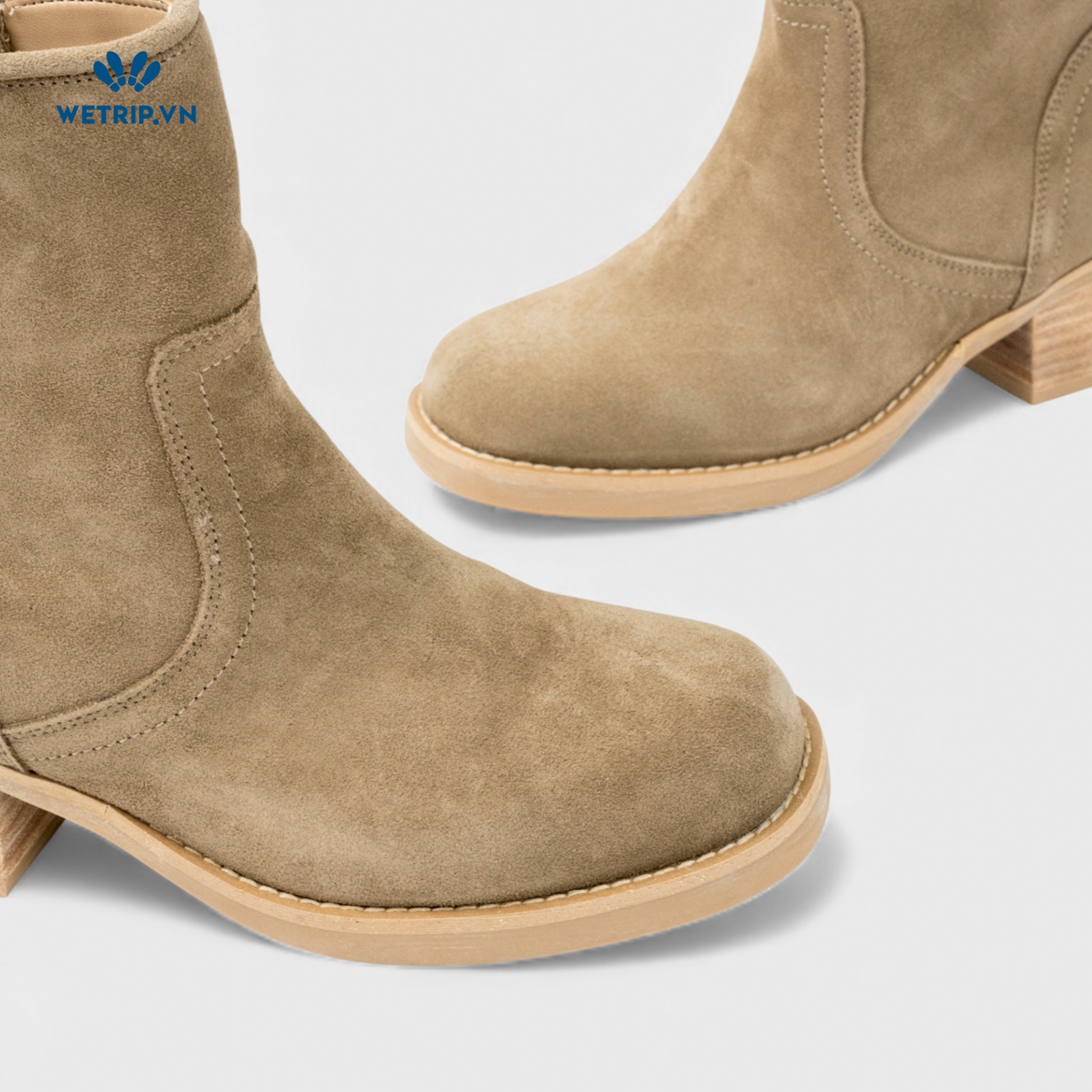Boots Lửng Cao Gót Blondo (rêu) (Da thật - chống nước) Mã BL-CG-BLD-002-B