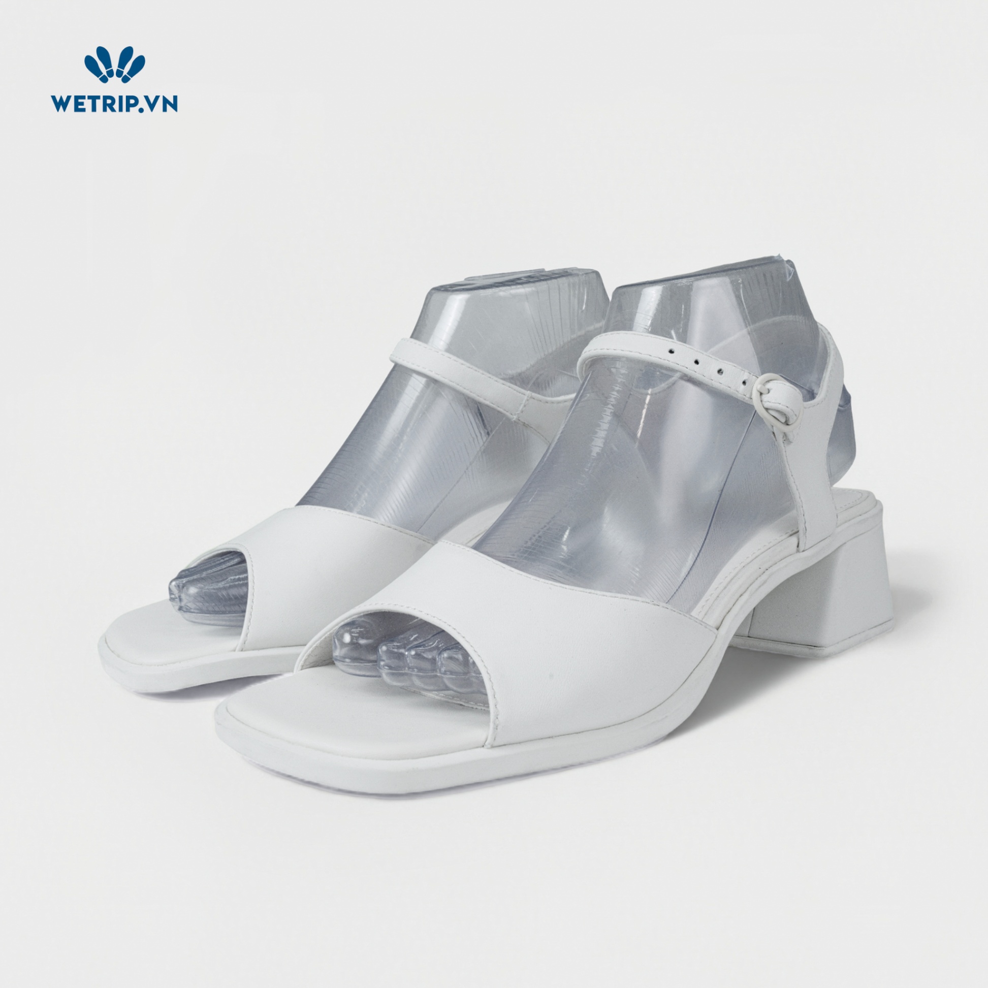 Sandal Cao Gót Camper (Da - Trắng) Mã SDCG-CP-047-B