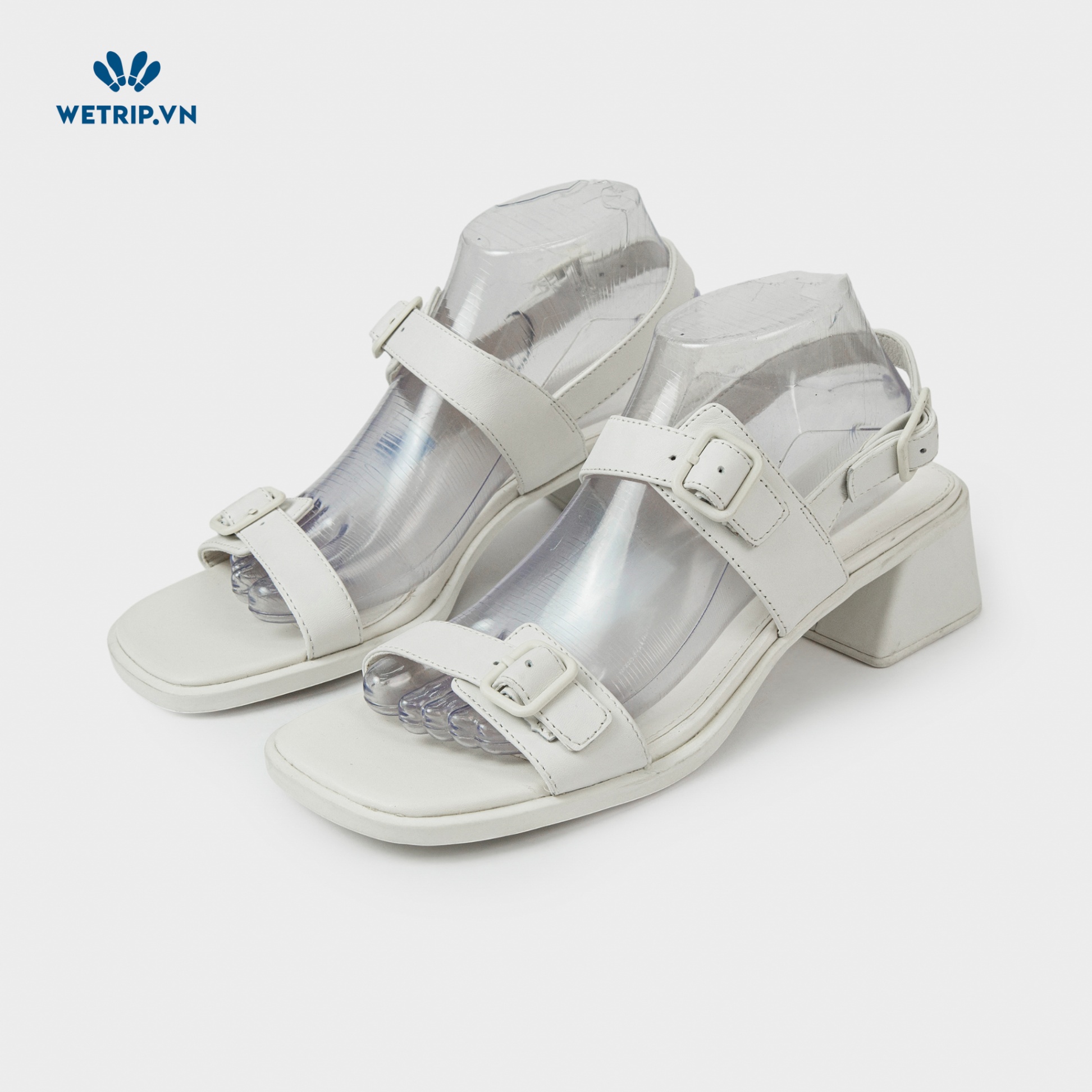 Sandal Cao Gót Camper (Da - Trắng) Mã SDCG-CP-051-B