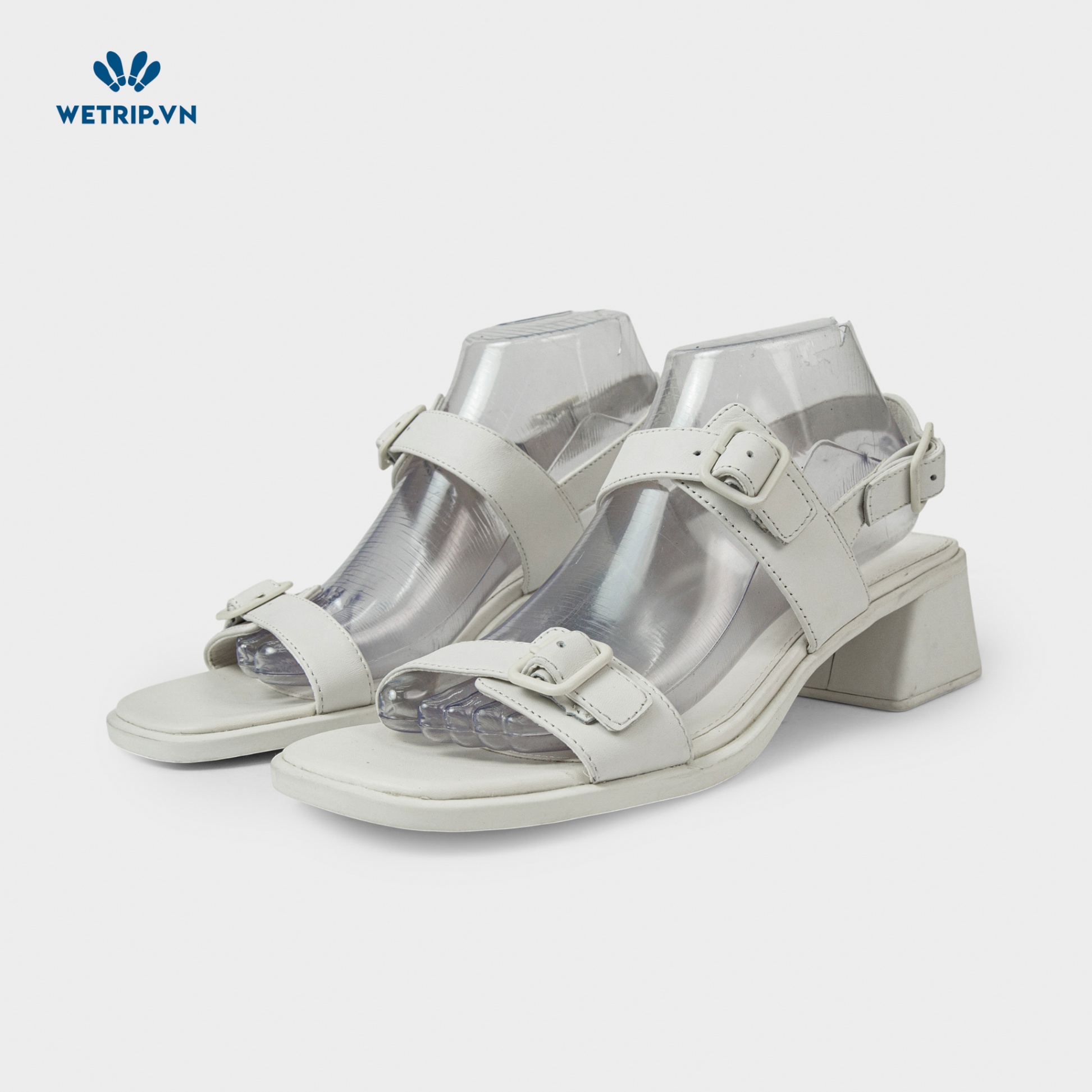 Sandal Cao Gót Camper (Da - Trắng) Mã SDCG-CP-051-B