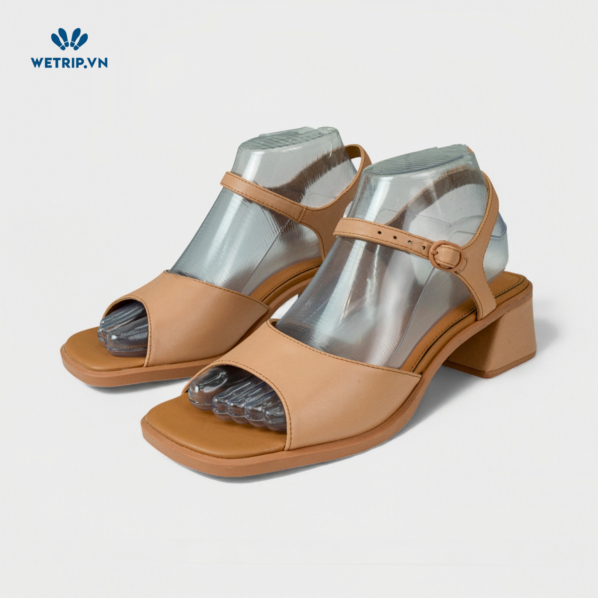 Sandal Cao Gót Camper (Da - Nâu) Mã SDCG-CP-047-C