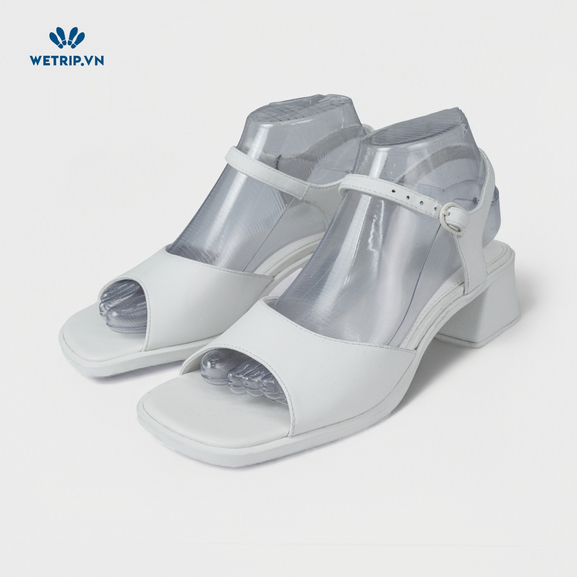 Sandal Cao Gót Camper (Da - Trắng) Mã SDCG-CP-047-B