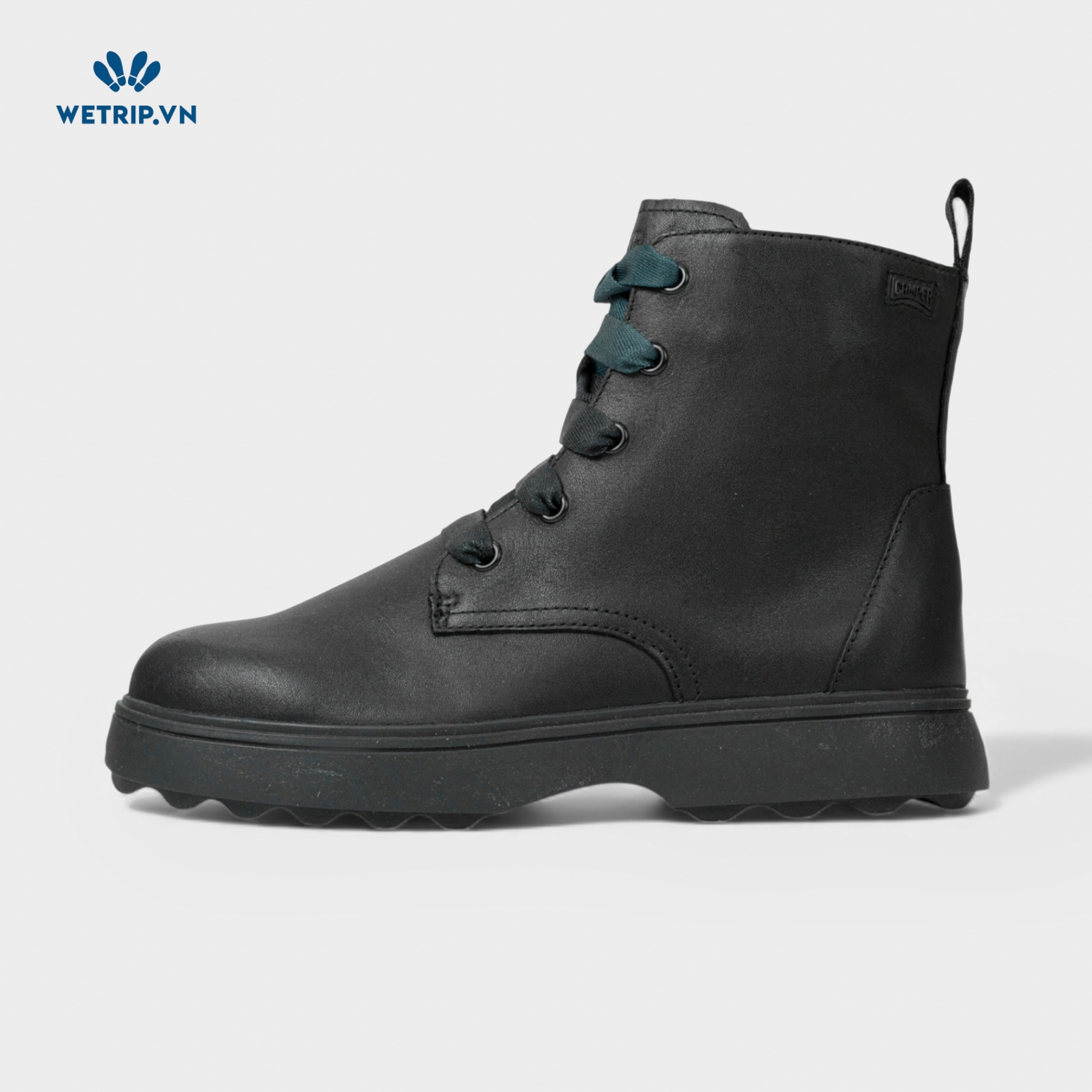 Boots Lửng Đế Bằng We_Camper (Da Đen) Mã BL-DB-CP-050-A