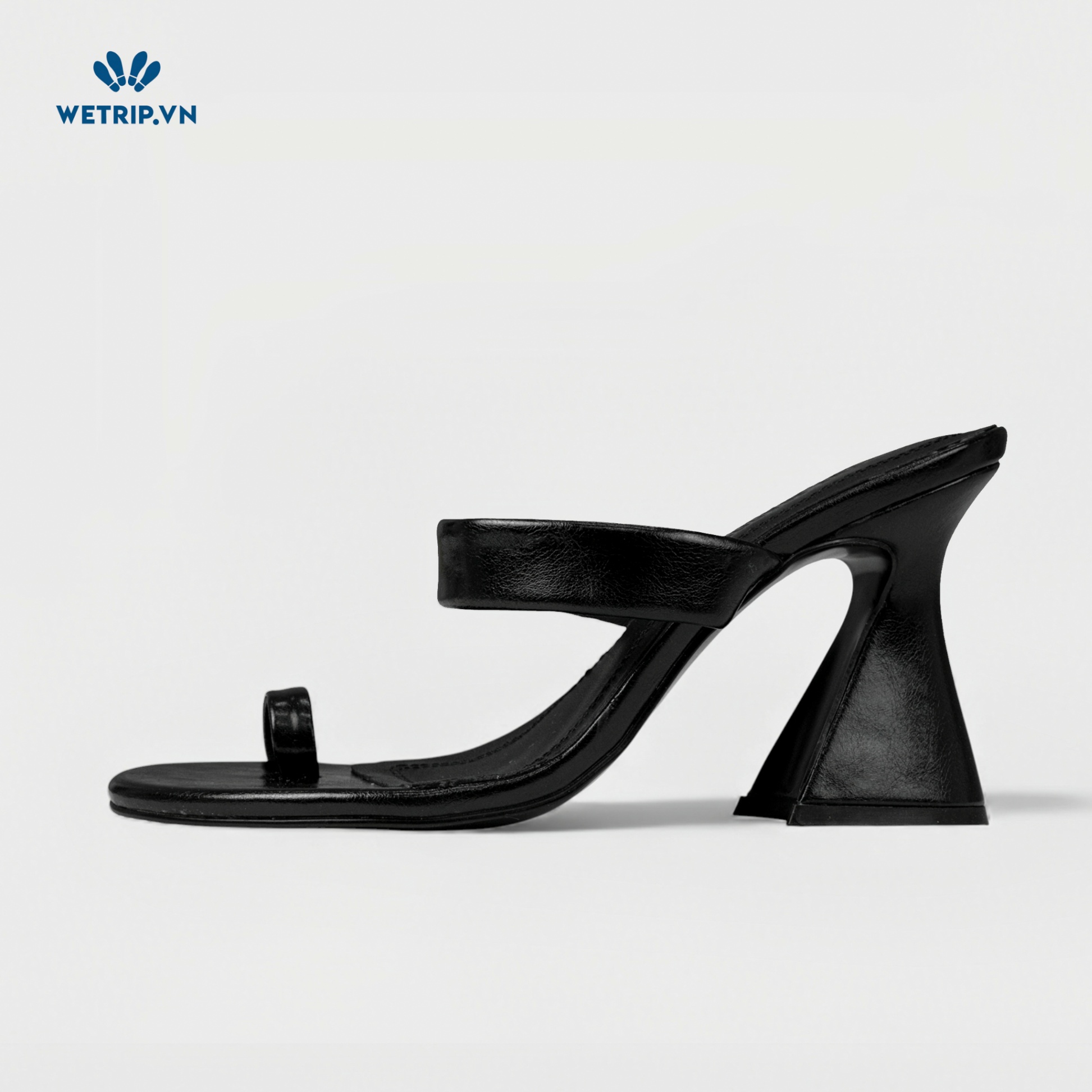 Sandal Cao Gót Steve Madden (Da - Đen) Mã SDCG-SMD-001-A