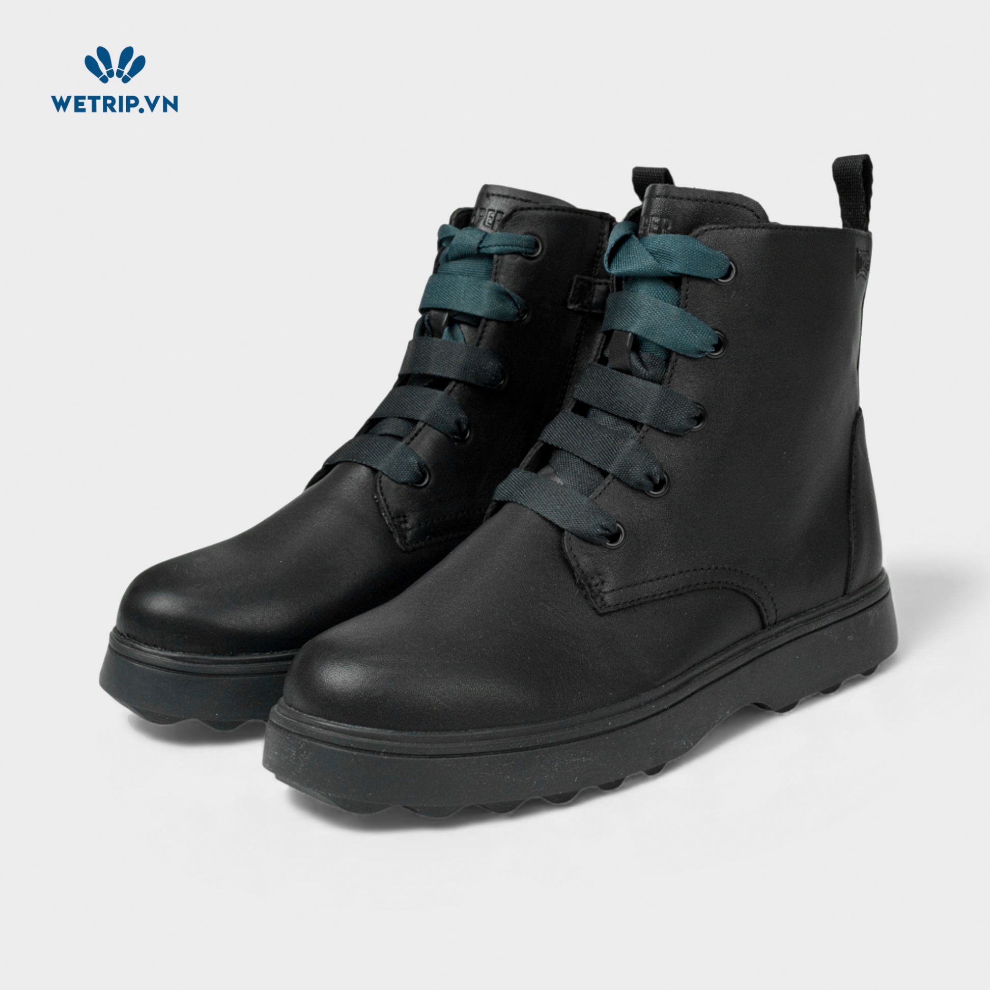 Boots Lửng Đế Bằng We_Camper (Da Đen) Mã BL-DB-CP-050-A