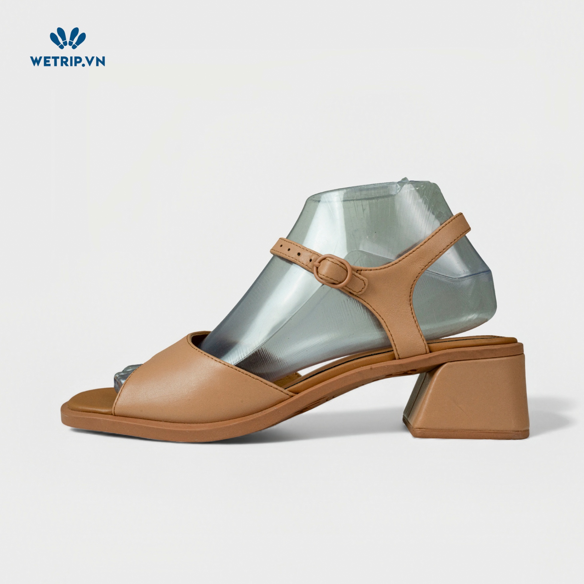 Sandal Cao Gót Camper (Da - Nâu) Mã SDCG-CP-047-C