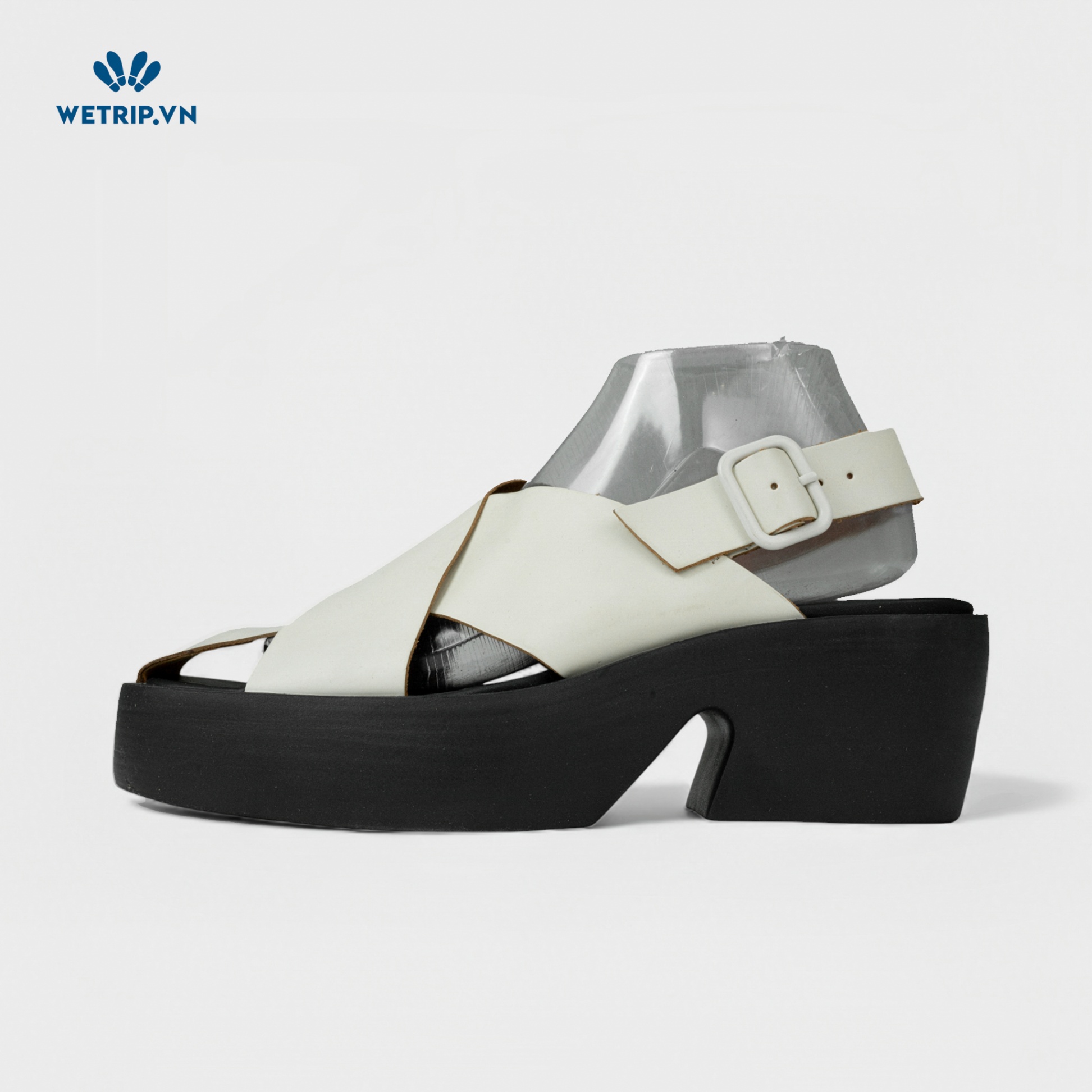 Sandal Cao Gót Camper (Da - Vàng Nhạt) Mã SDCG-CP-050-C