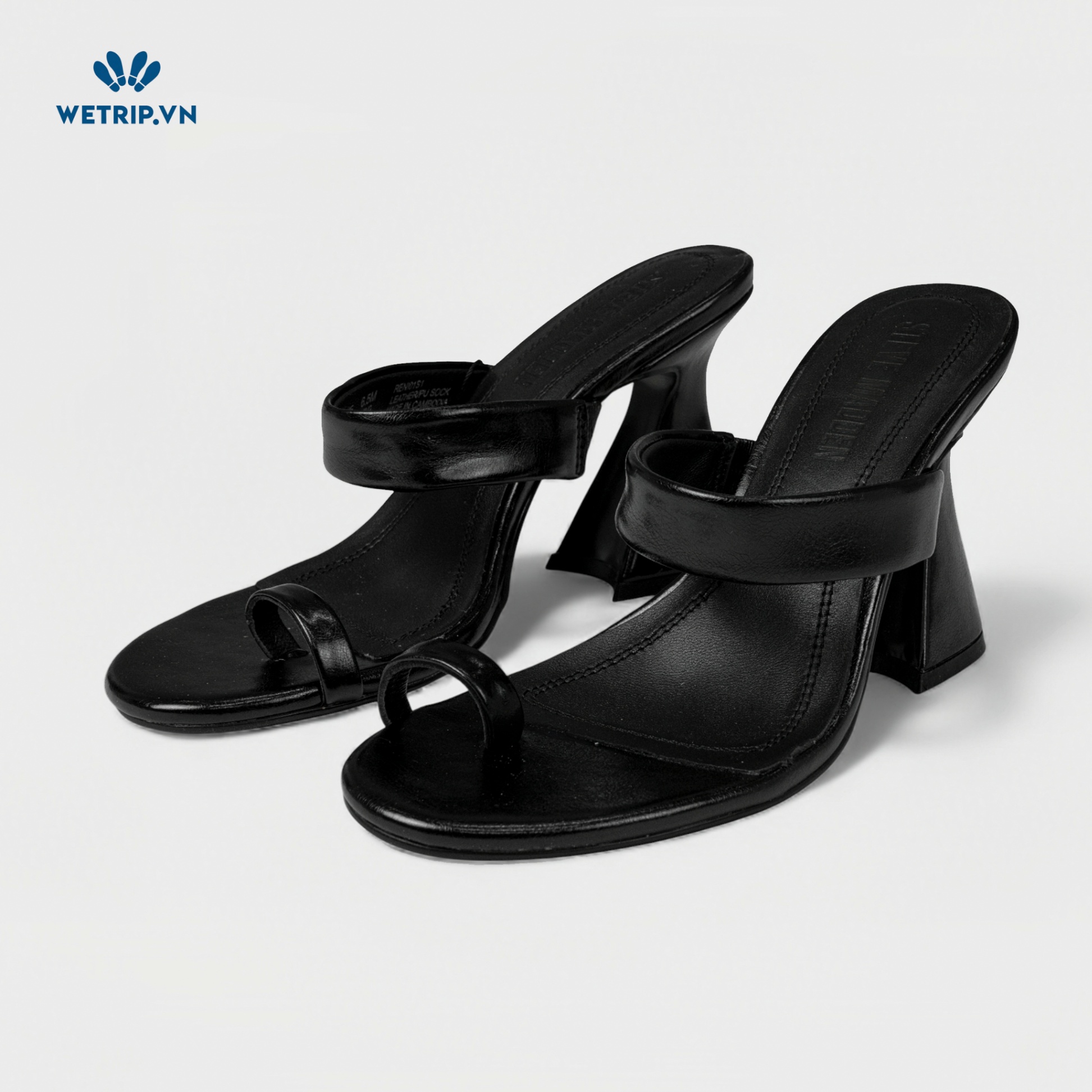 Sandal Cao Gót Steve Madden (Da - Đen) Mã SDCG-SMD-001-A