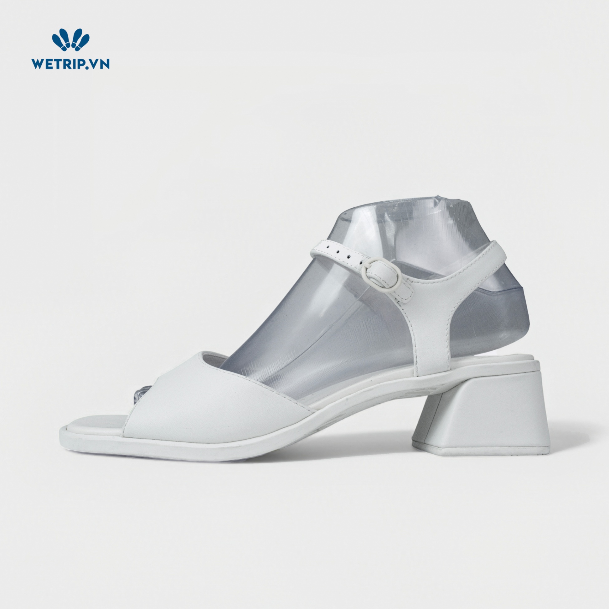 Sandal Cao Gót Camper (Da - Trắng) Mã SDCG-CP-047-B