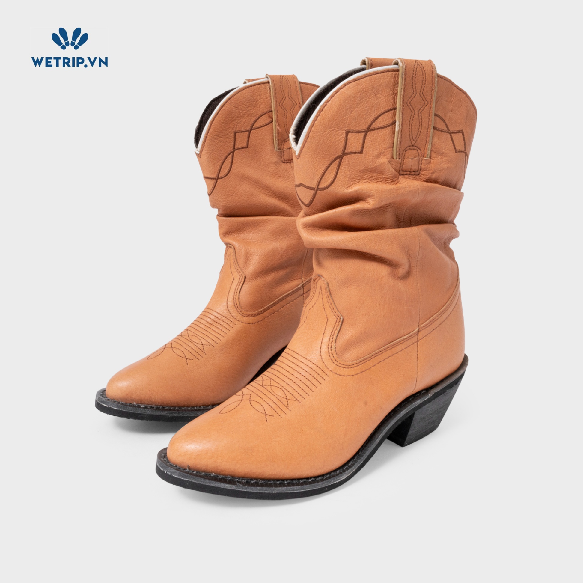 Boots Lửng Cao Gót Shyanne (nâu) Mã BL-CG-SYAN-001-B