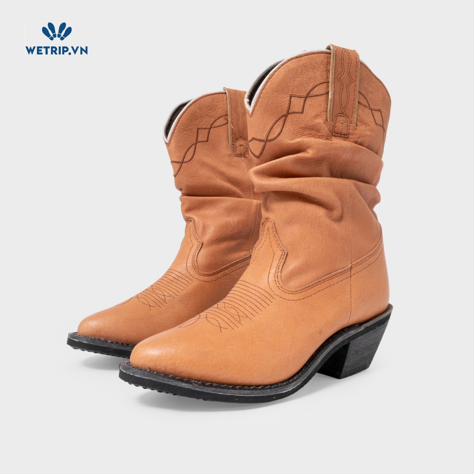 Boots Lửng Cao Gót Shyanne (nâu) Mã BL-CG-SYAN-001-B