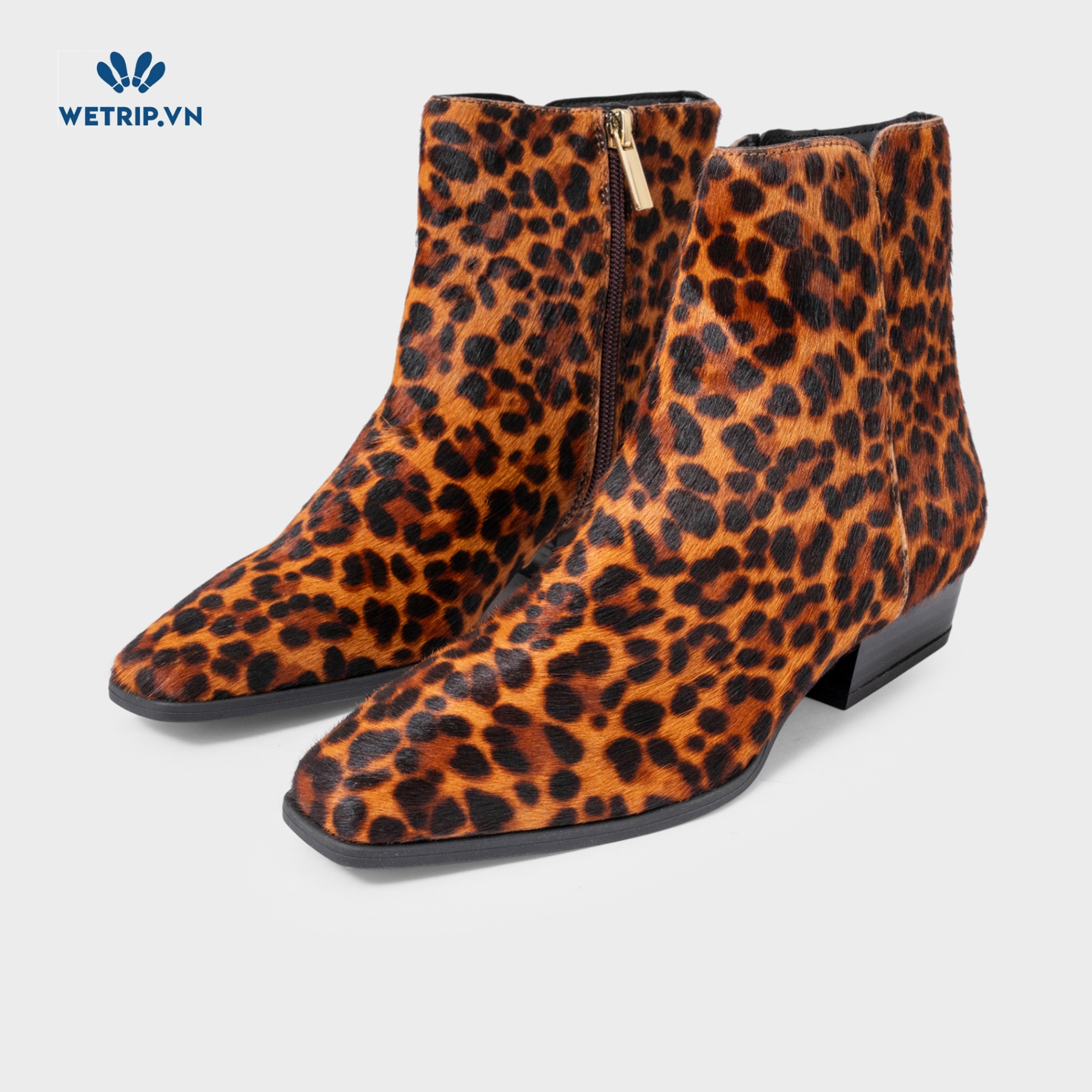 Boots Mắt Cá Đế Bằng I.N.C (Họa tiết da báo) Mã BMC-DB-INC-001-A