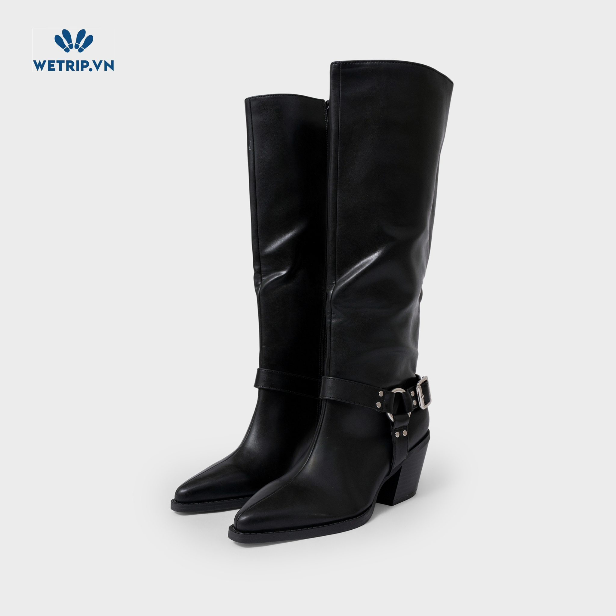 Boots Đầu Gối Cao Gót I.N.C (Da-Đen) Mã BDG-CG-INC-004-A