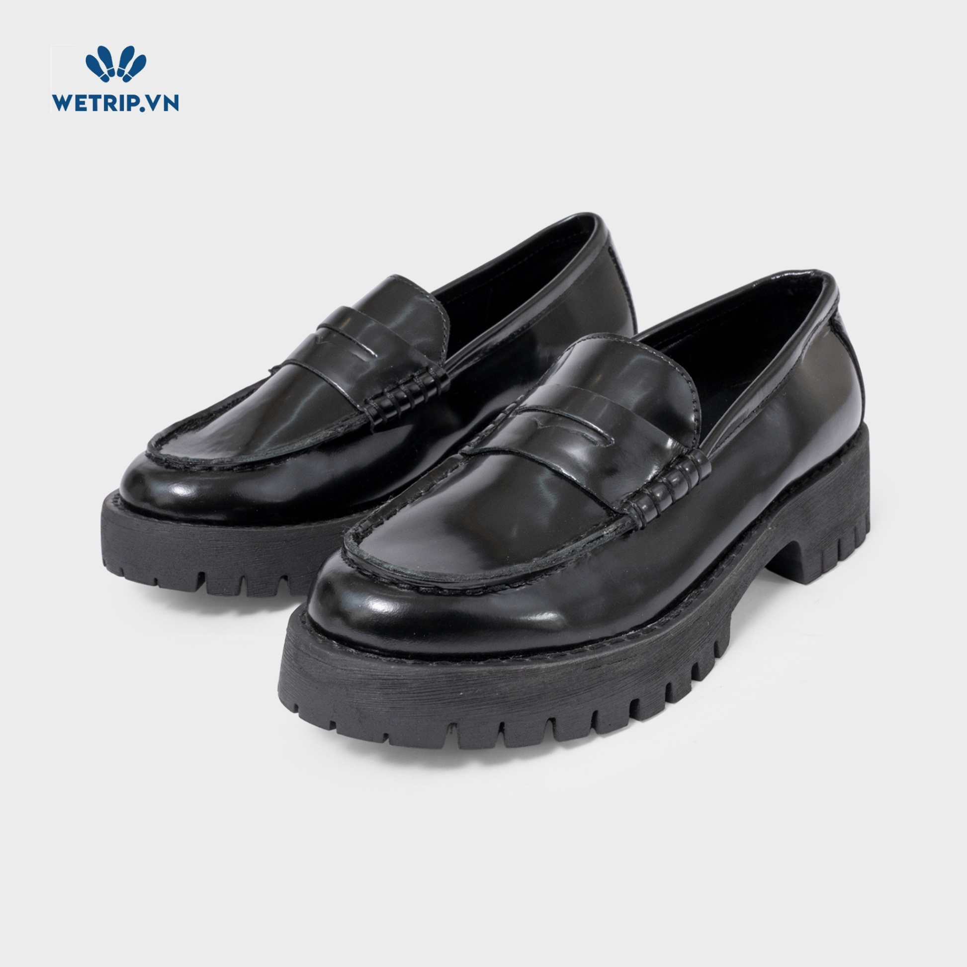 Giày Lười Steve Madden (Da bóng-Đen) Mã GL-SMD-001-A