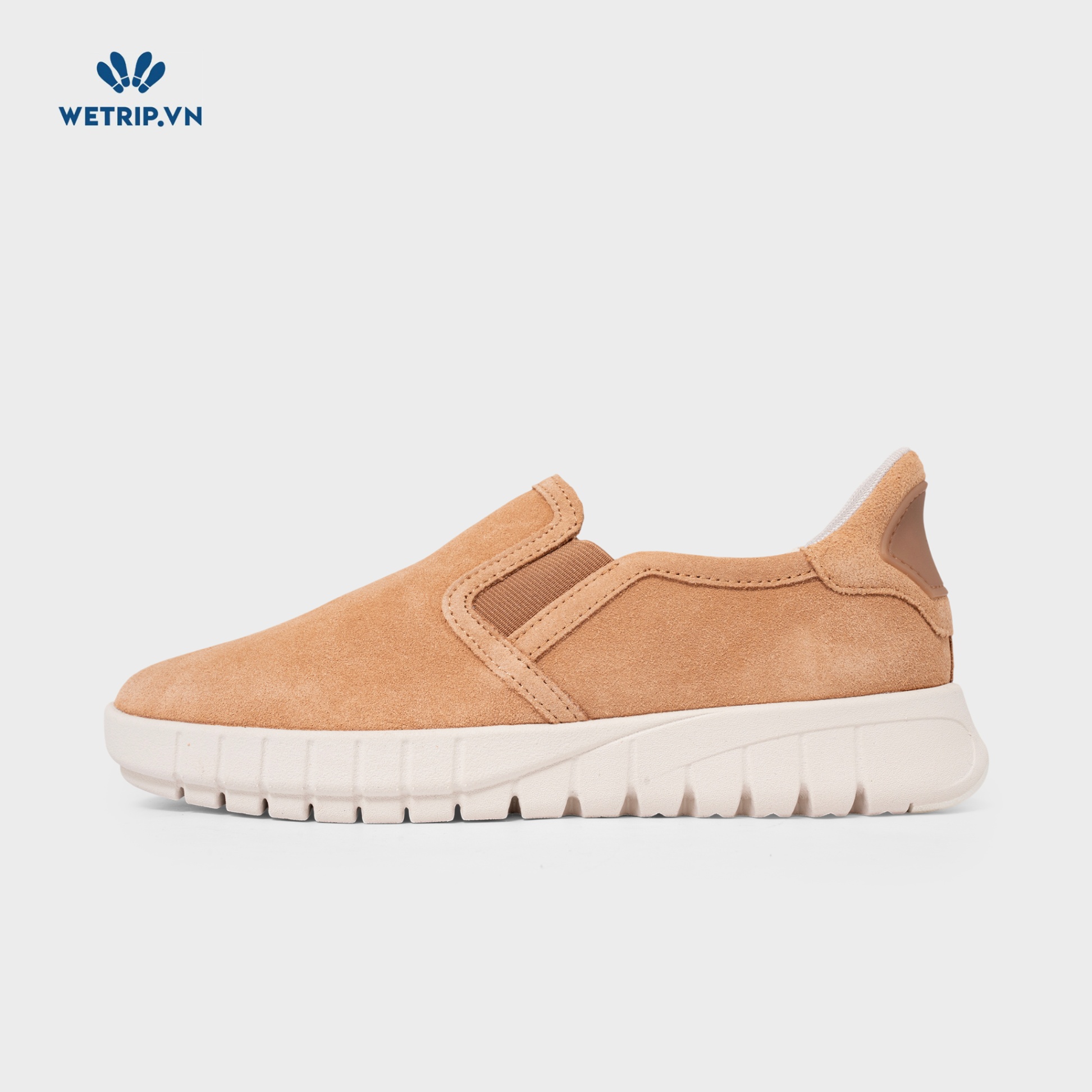 Slipon Wetrip_Geox (Da lộn-Nâu nhạt) Mã SLO-GEOX-009-C