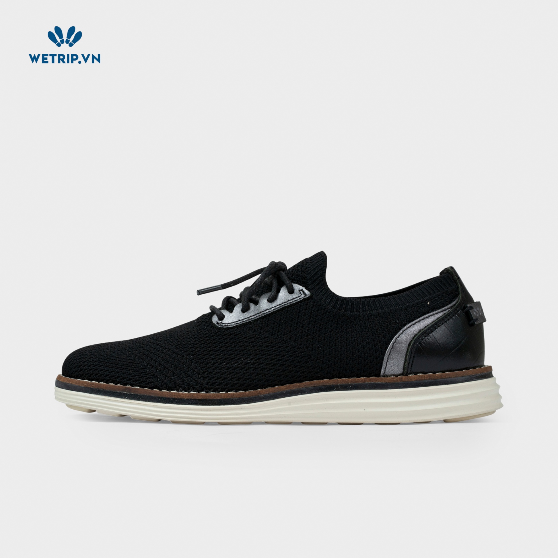 Sneakers We_ColeHaan (Vải Gót Da, Đen Đế Trắng) Mã SN-COHA-044-A