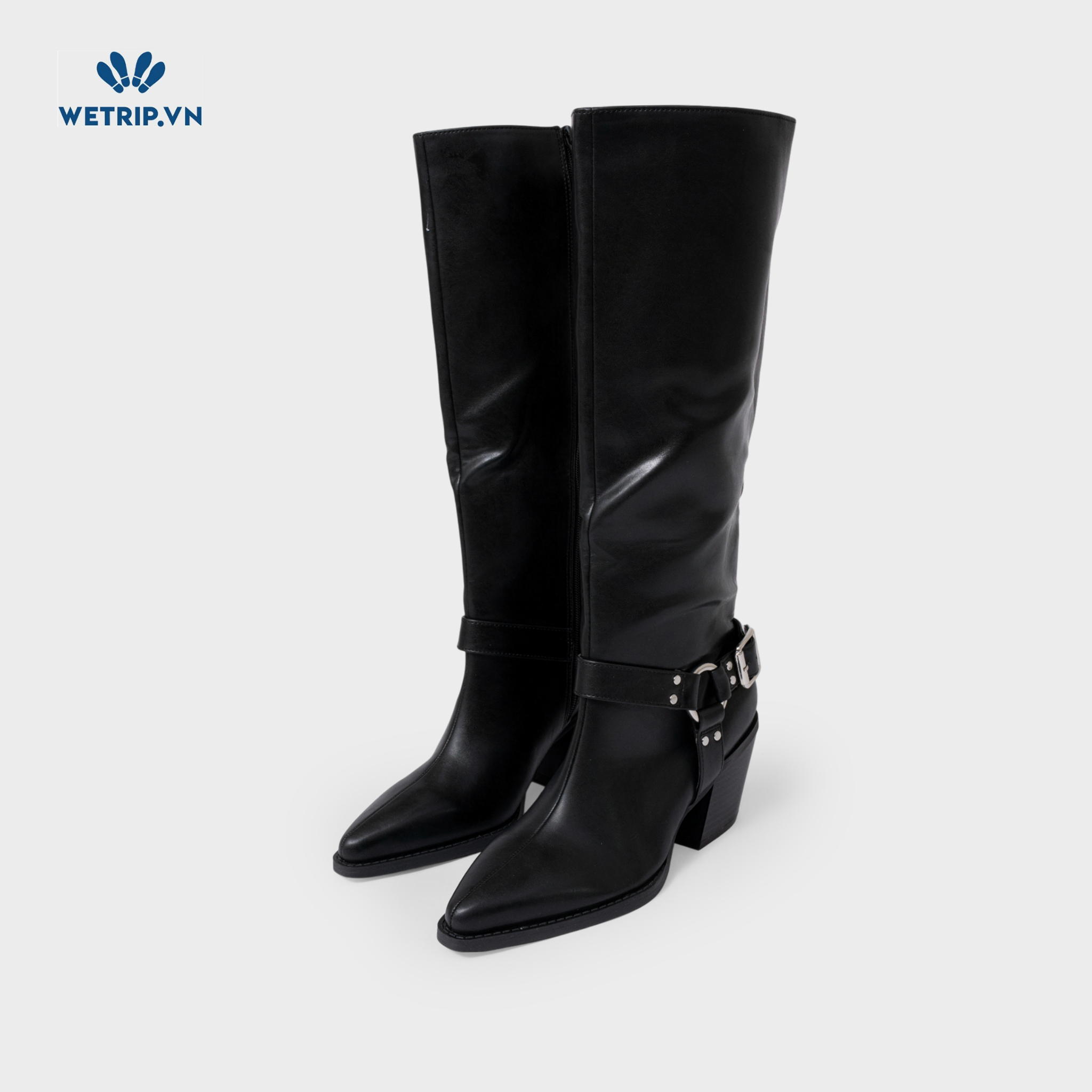 Boots Đầu Gối Cao Gót I.N.C (Da-Đen) Mã BDG-CG-INC-004-A