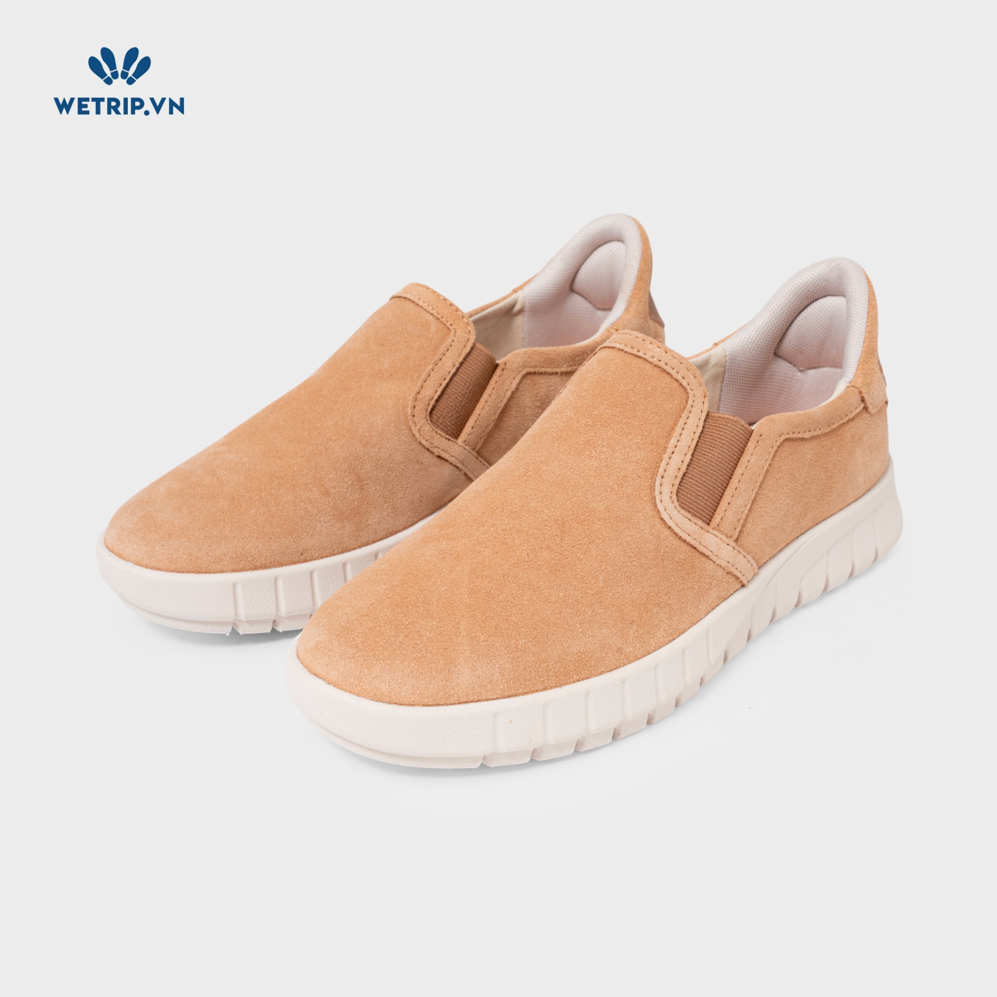 Slipon Wetrip_Geox (Da lộn-Nâu nhạt) Mã SLO-GEOX-009-C