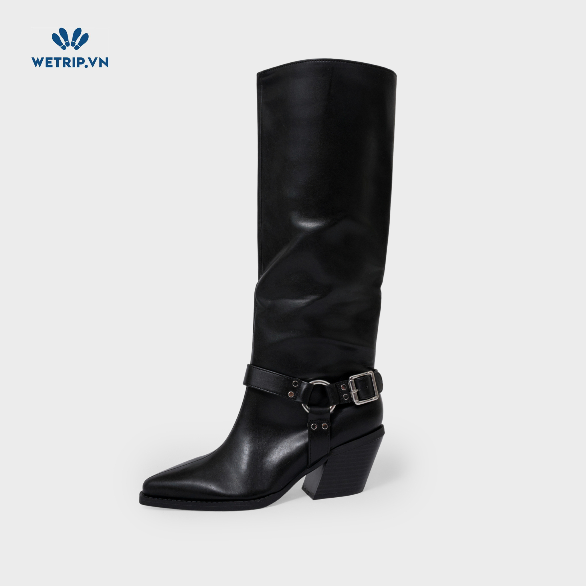 Boots Đầu Gối Cao Gót I.N.C (Da-Đen) Mã BDG-CG-INC-004-A