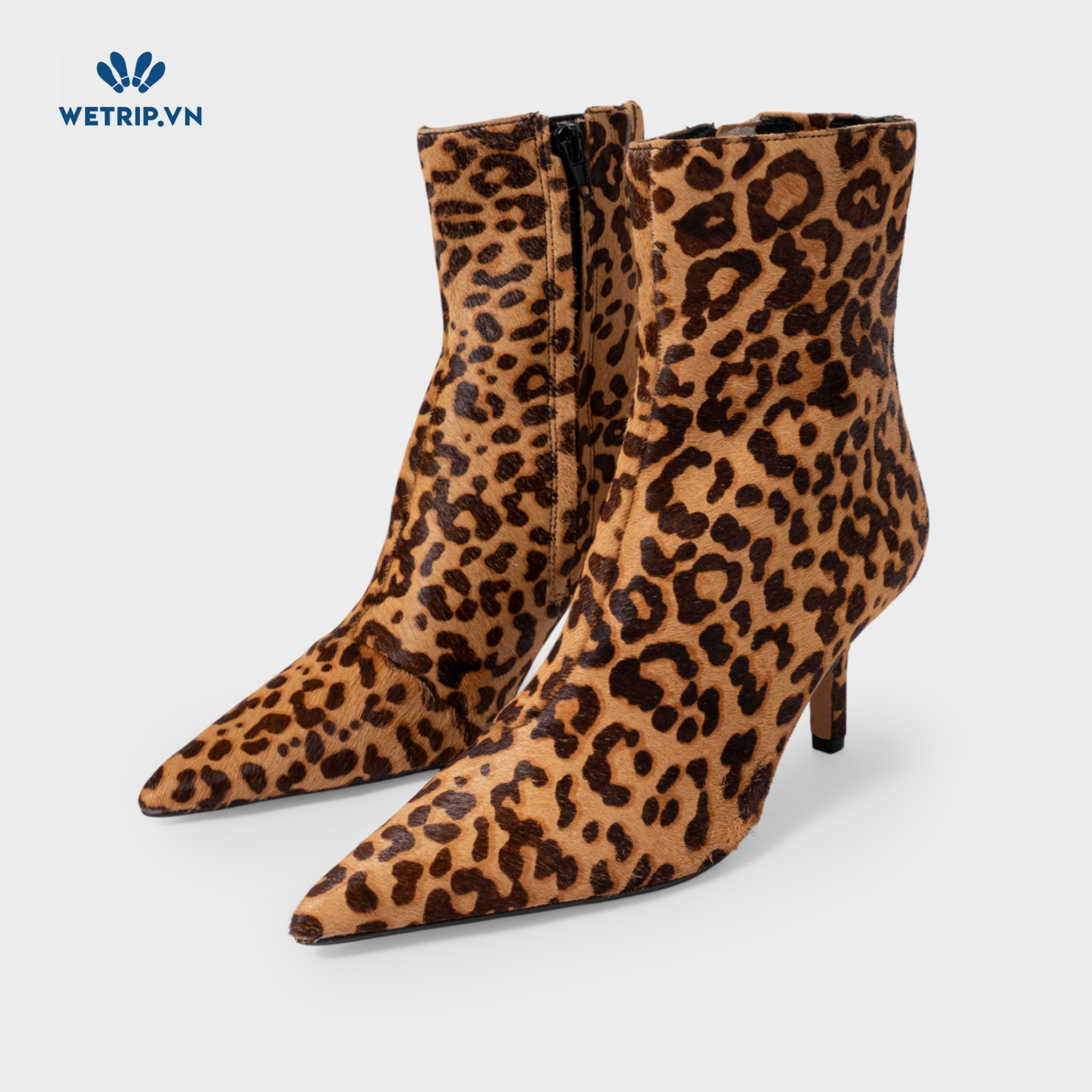 Boots Lửng Cao Gót Steve Madden (Họa tiết da báo) Mã BL-CG-SMD-002-A