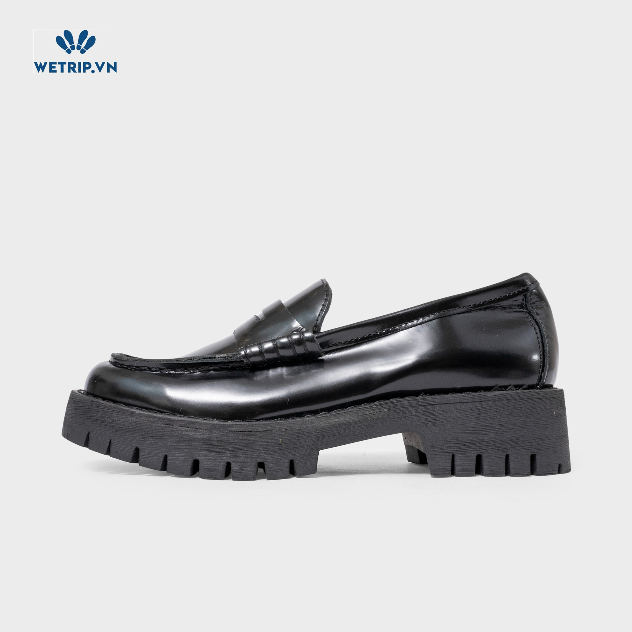 Giày Lười Steve Madden (Da bóng-Đen) Mã GL-SMD-001-A