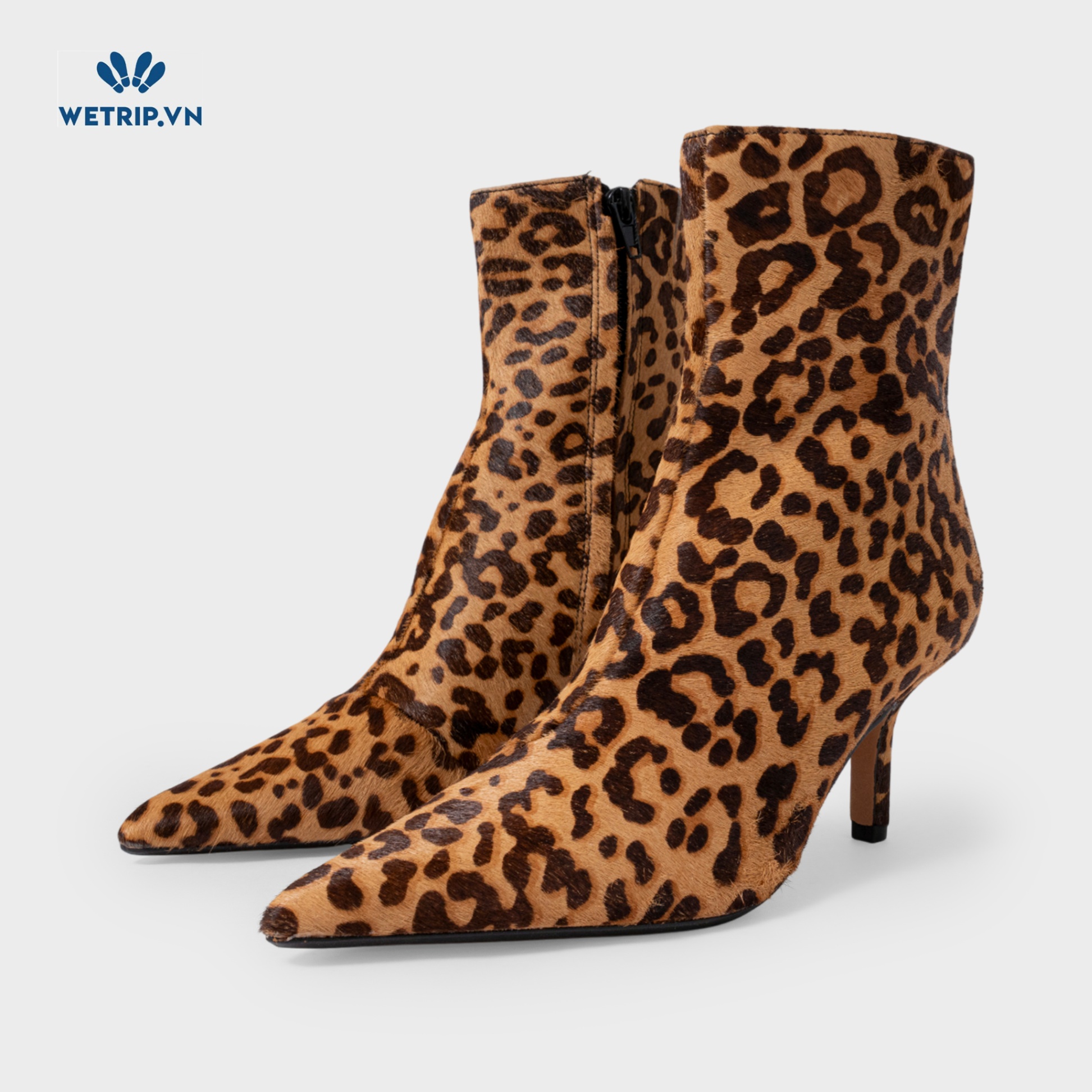 Boots Lửng Cao Gót Steve Madden (Họa tiết da báo) Mã BL-CG-SMD-002-A