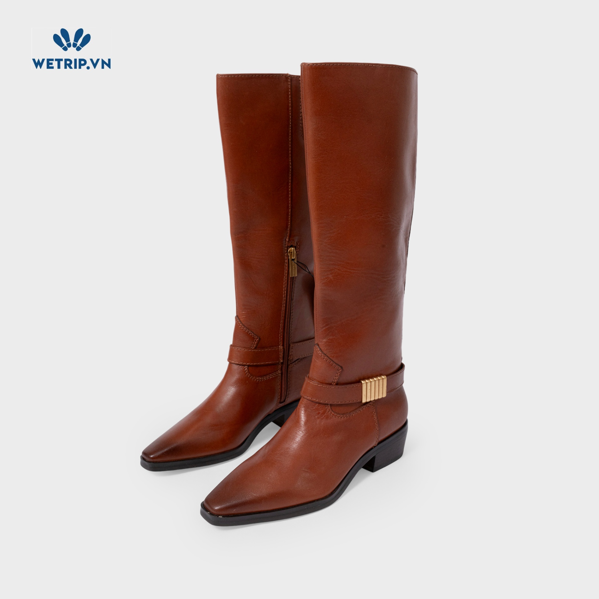 Boots Đầu Gối Cao Gót Vince Camuto (Da-Nâu) Mã BDG-CG-VC-011-A