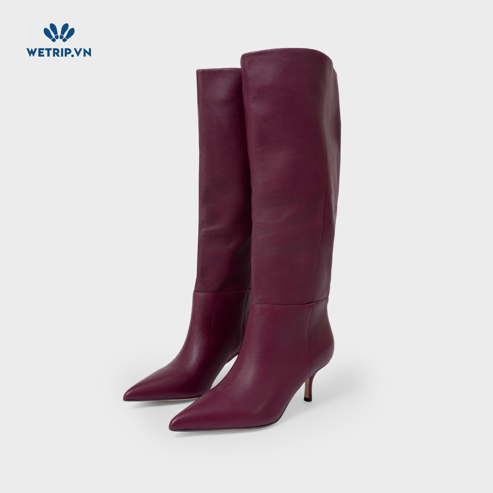 Boots Đầu Gối Cao Gót Vince Camuto (Da-Tím) Mã BDG-CG-VC-008-A