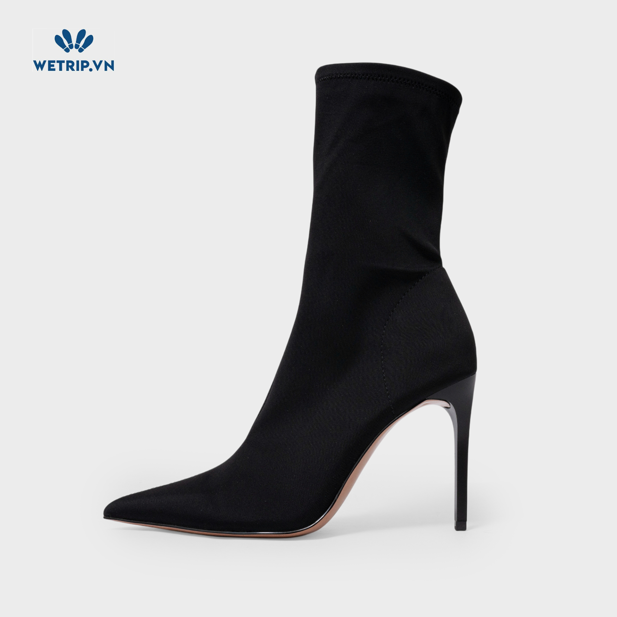 Boots Lửng Cao Gót Steve Madden (Vải-Đen) Mã BL-CG-SMD-005-A
