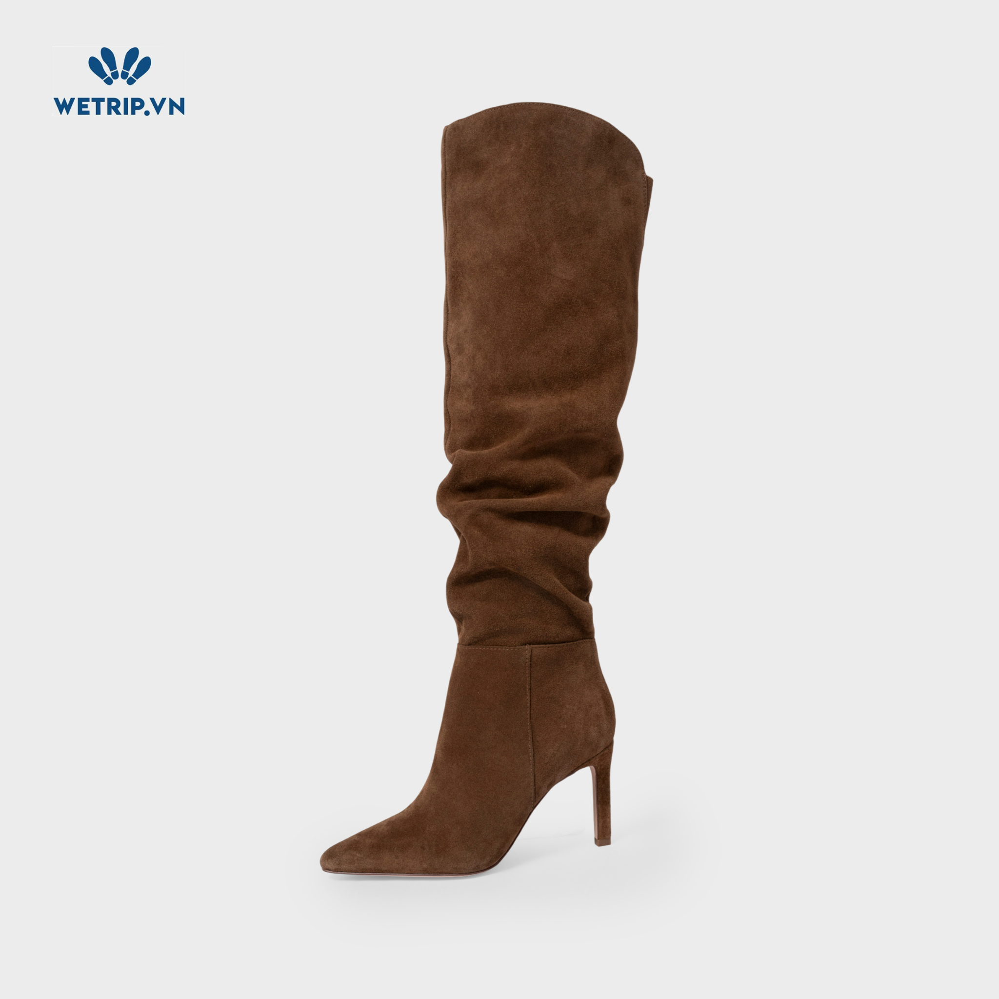 Boots Đầu Gối Cao Gót Jessica Simpson (Da lộn-Nâu) Mã BDG-CG-JES-001-A