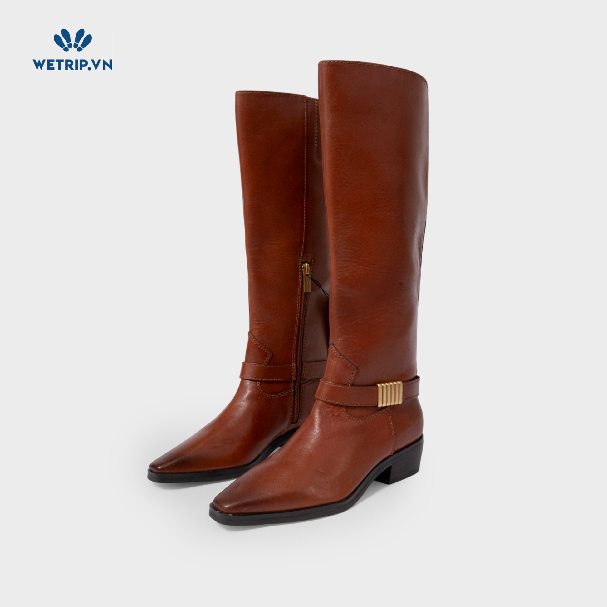 Boots Đầu Gối Cao Gót Vince Camuto (Da-Nâu) Mã BDG-CG-VC-011-A
