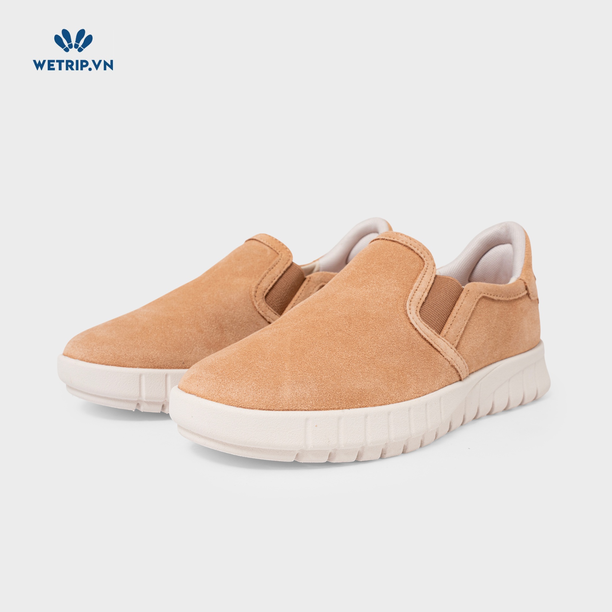 Slipon Wetrip_Geox (Da lộn-Nâu nhạt) Mã SLO-GEOX-009-C