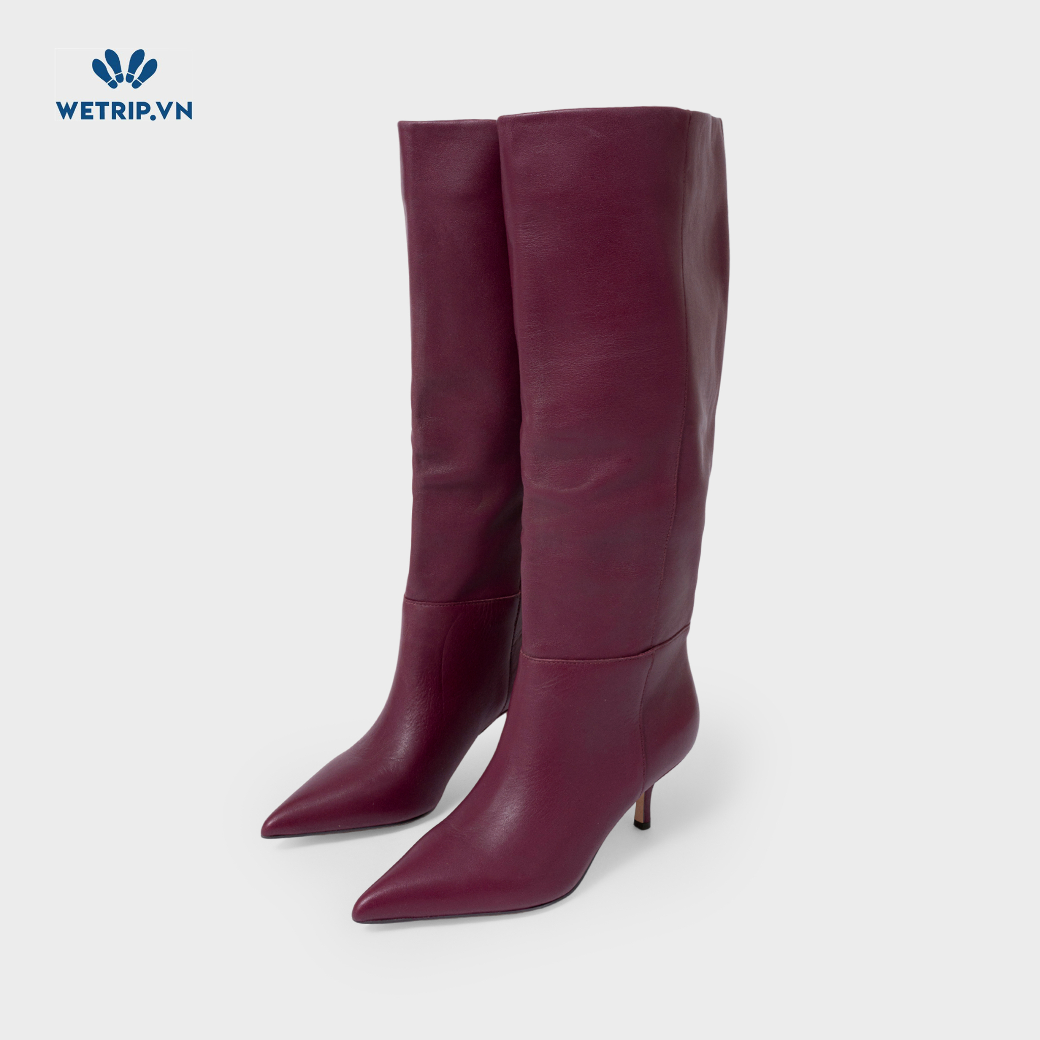 Boots Đầu Gối Cao Gót Vince Camuto (Da-Tím) Mã BDG-CG-VC-008-A