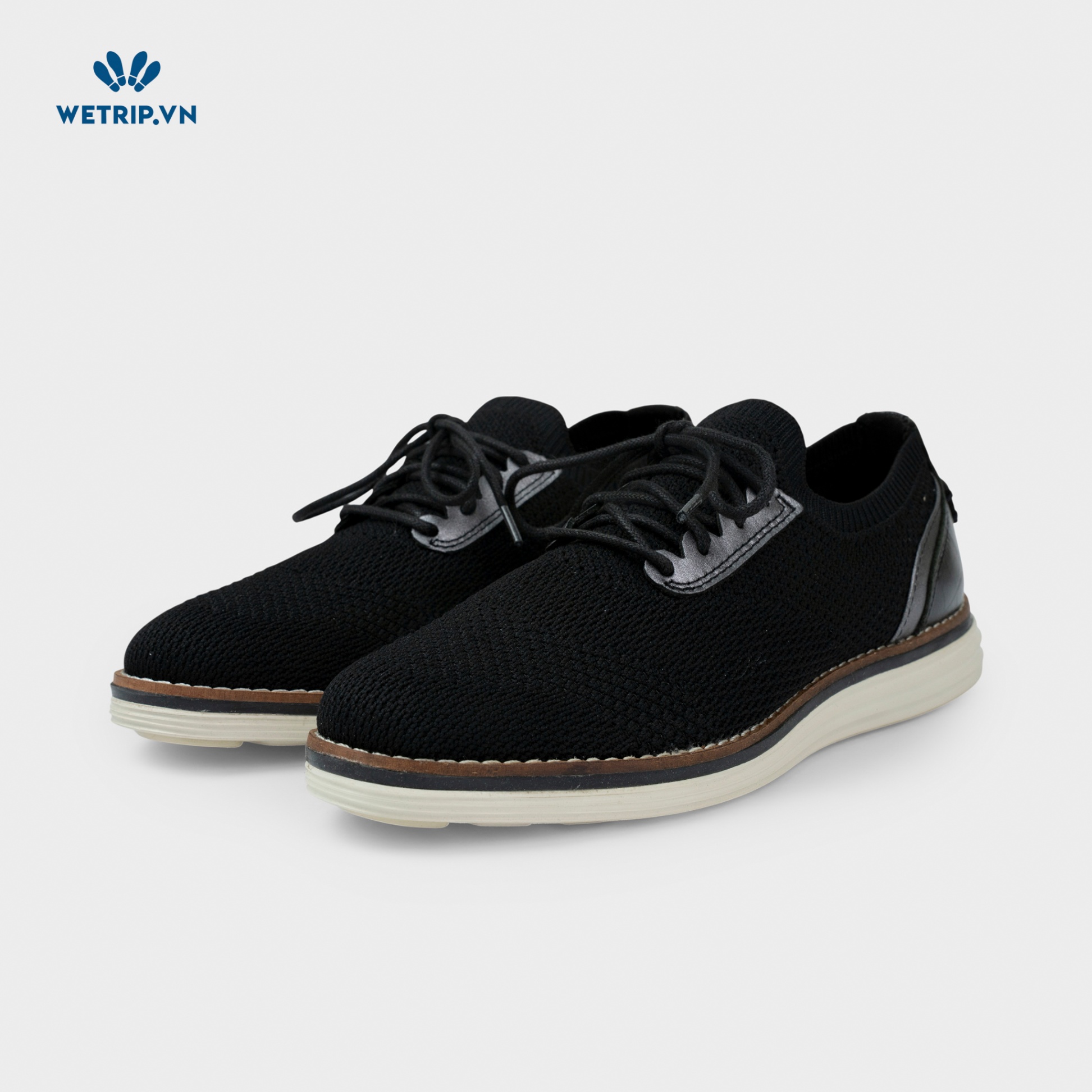 Sneakers We_ColeHaan (Vải Gót Da, Đen Đế Trắng) Mã SN-COHA-044-A