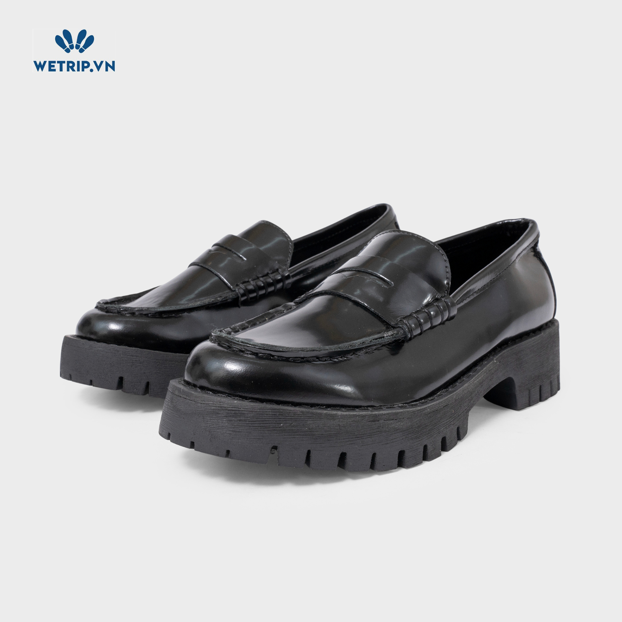 Giày Lười Steve Madden (Da bóng-Đen) Mã GL-SMD-001-A