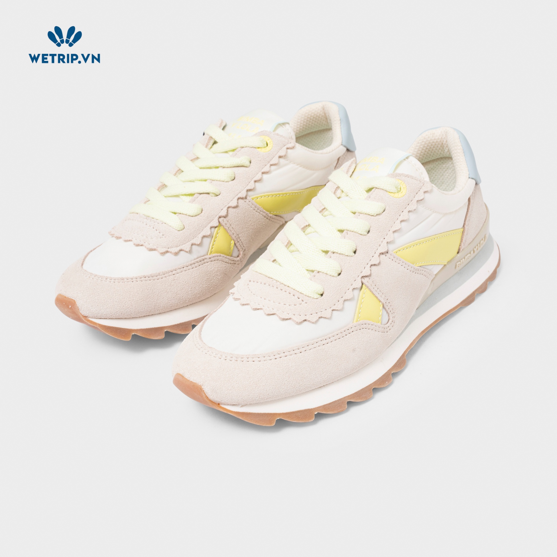 Sneakers Bimba Y Lola (Xám nhạt-Gót xanh da trời nhạt) Mã SN-BBY-001-X1