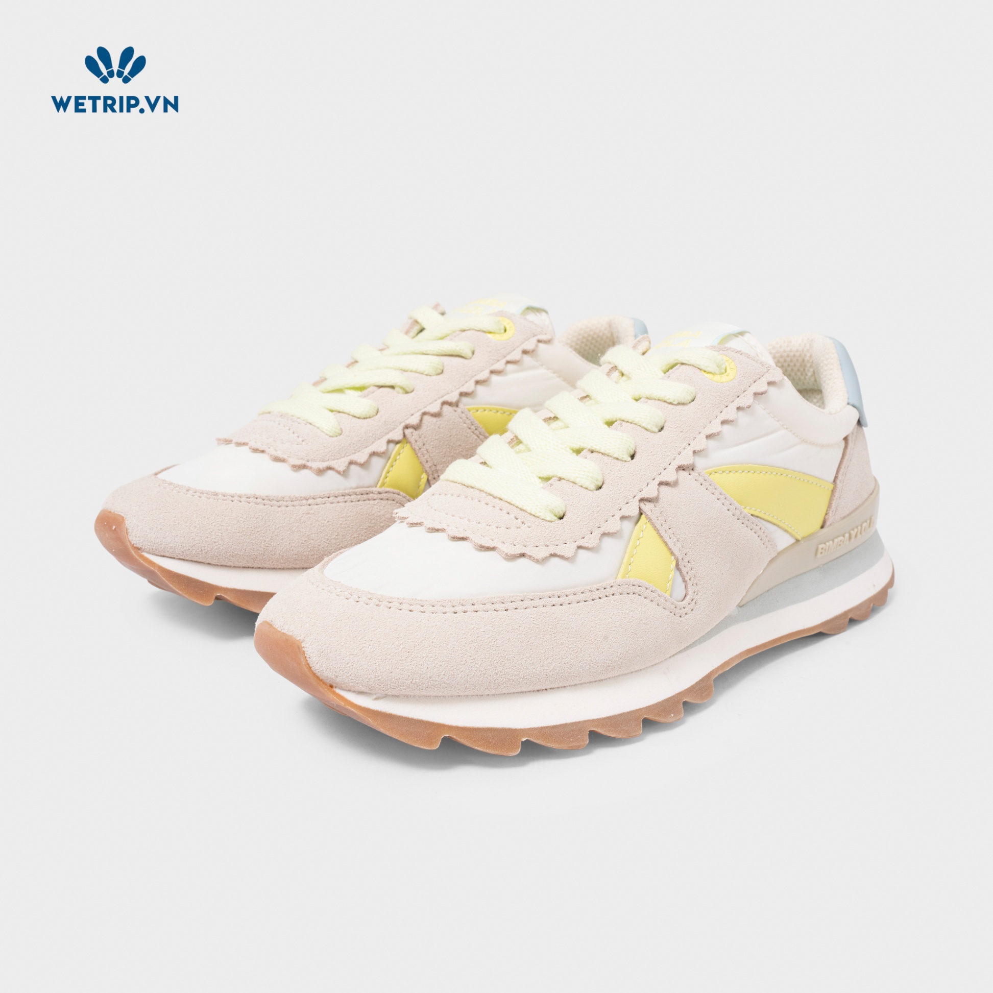 Sneakers Bimba Y Lola (Xám nhạt-Gót xanh da trời nhạt) Mã SN-BBY-001-X1