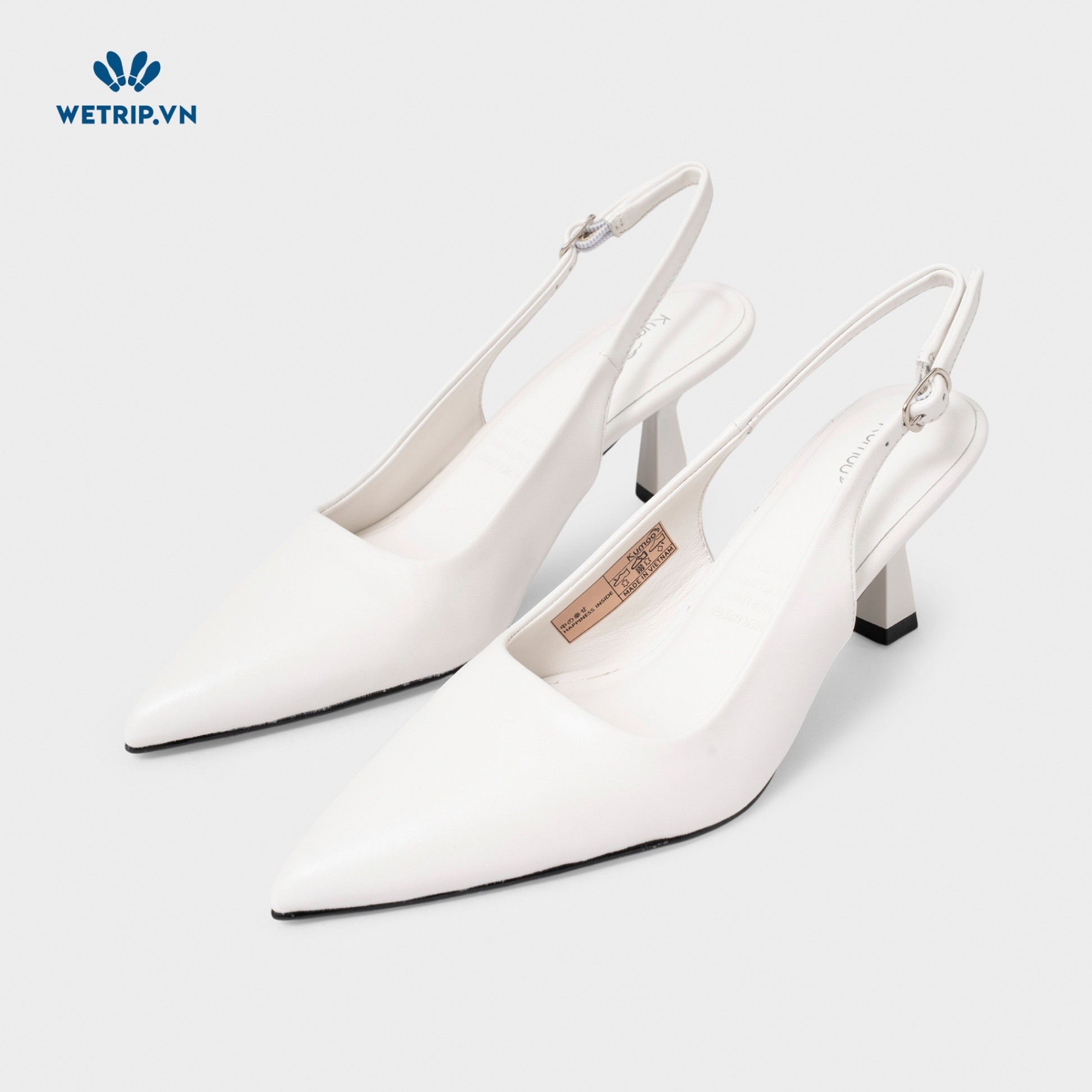 Giày Cao Gót KUMOO JESSI HEELS (Trắng) Mã GCG-KUMO-022-B